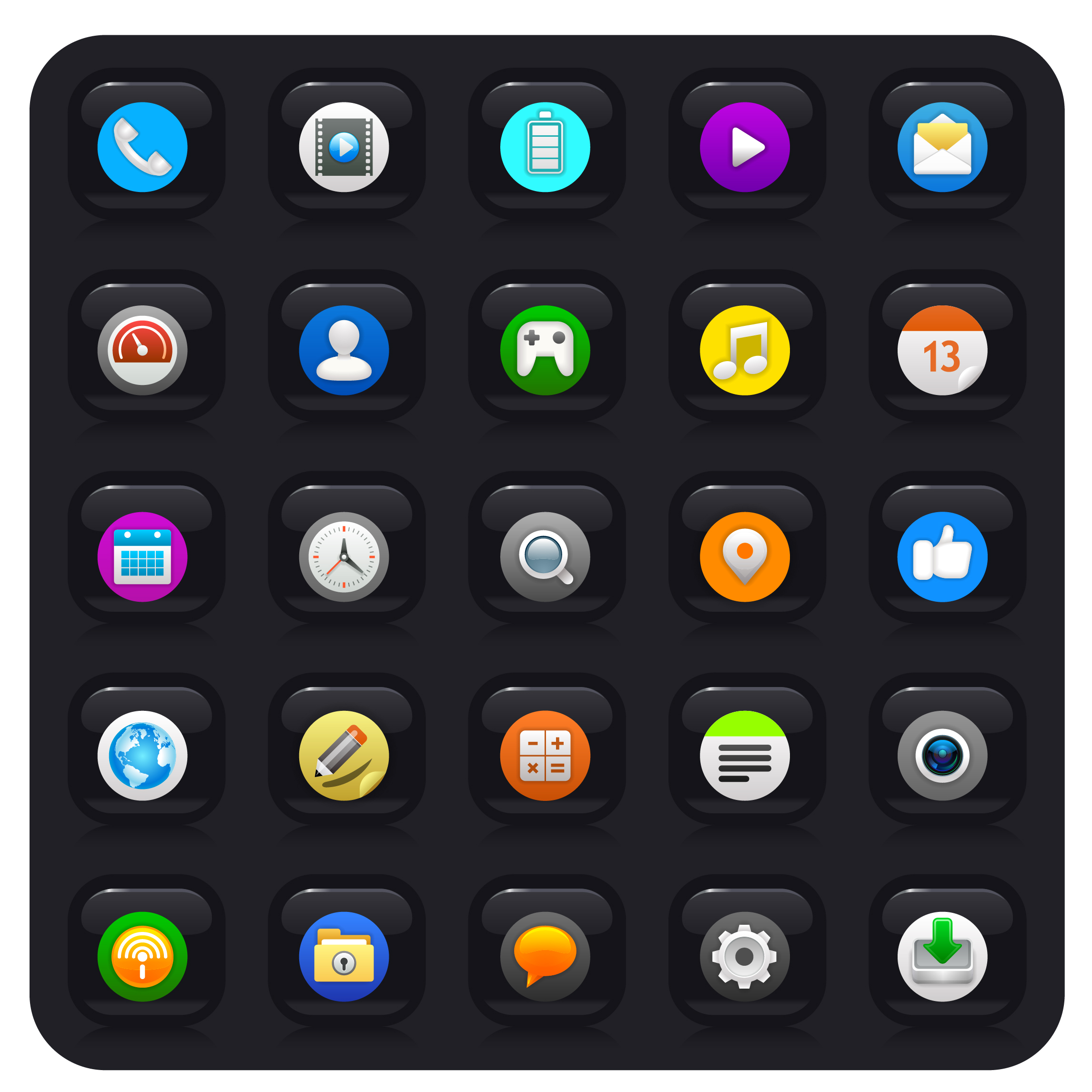 computer icon set