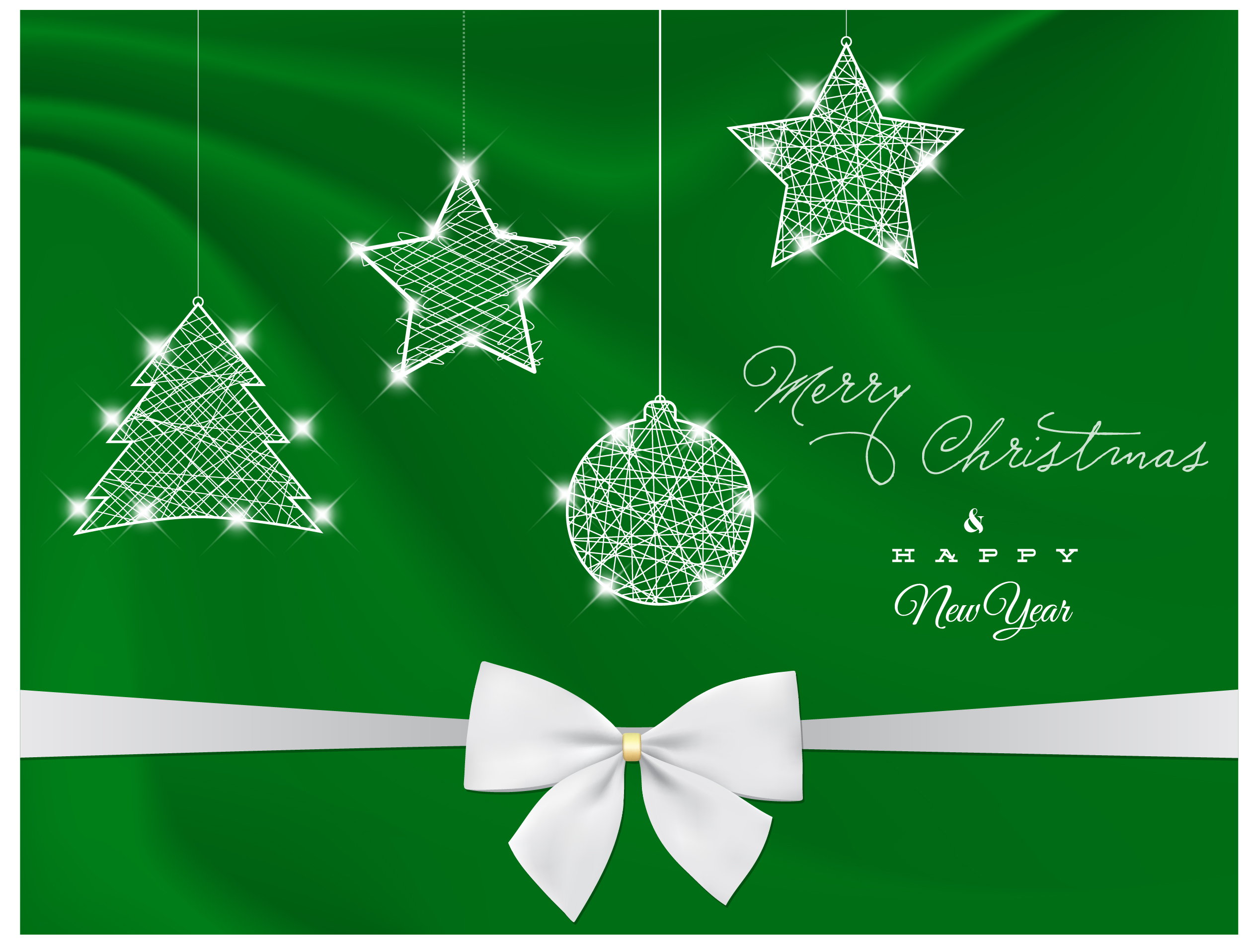 green christmas design decor element