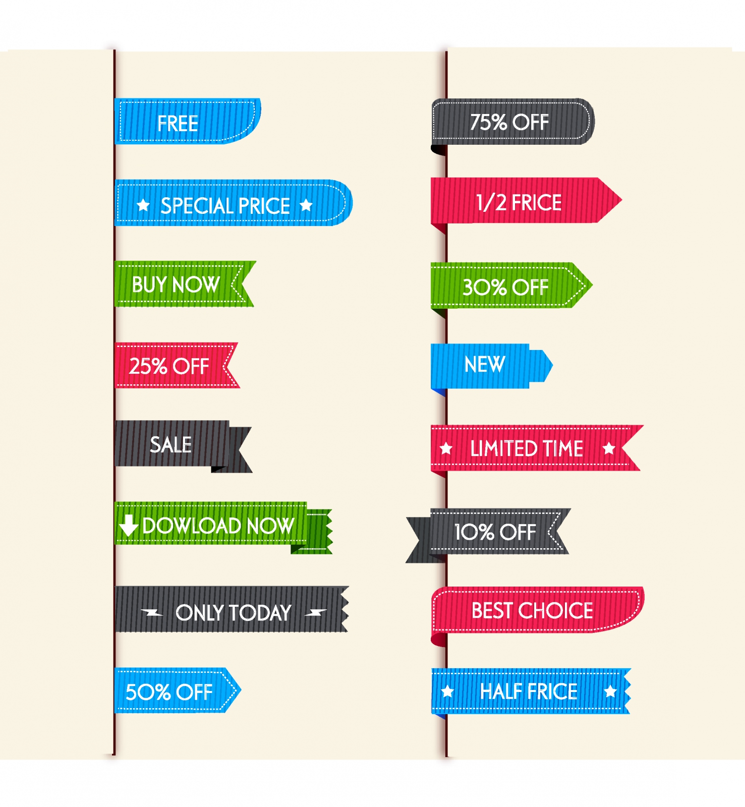 sale labels for web