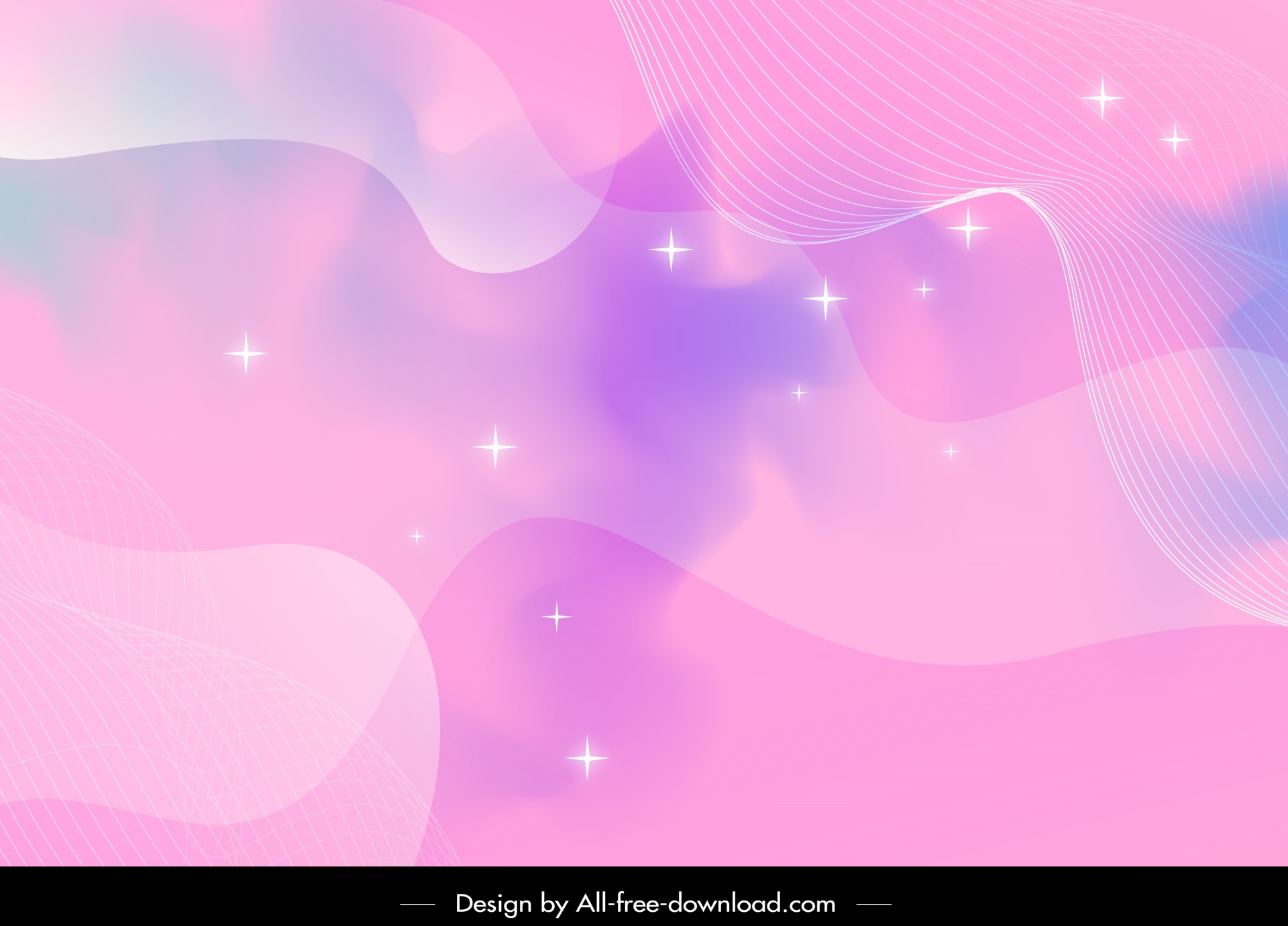 gradient galaxy background template elegant sparkling stars curves