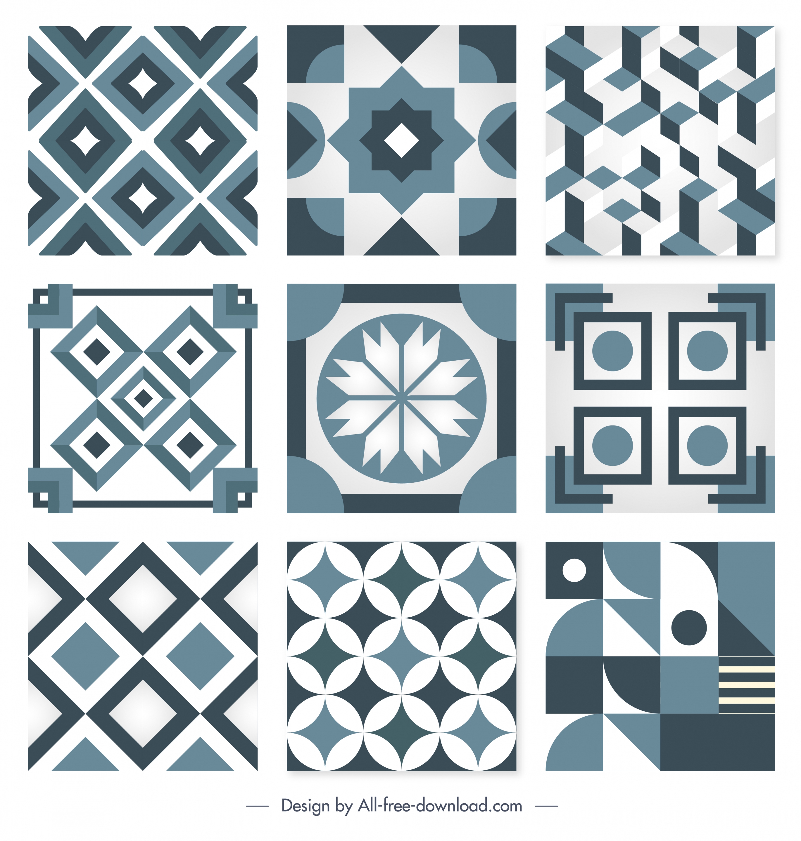 decorative pattern templates flat symmetric abstract decor