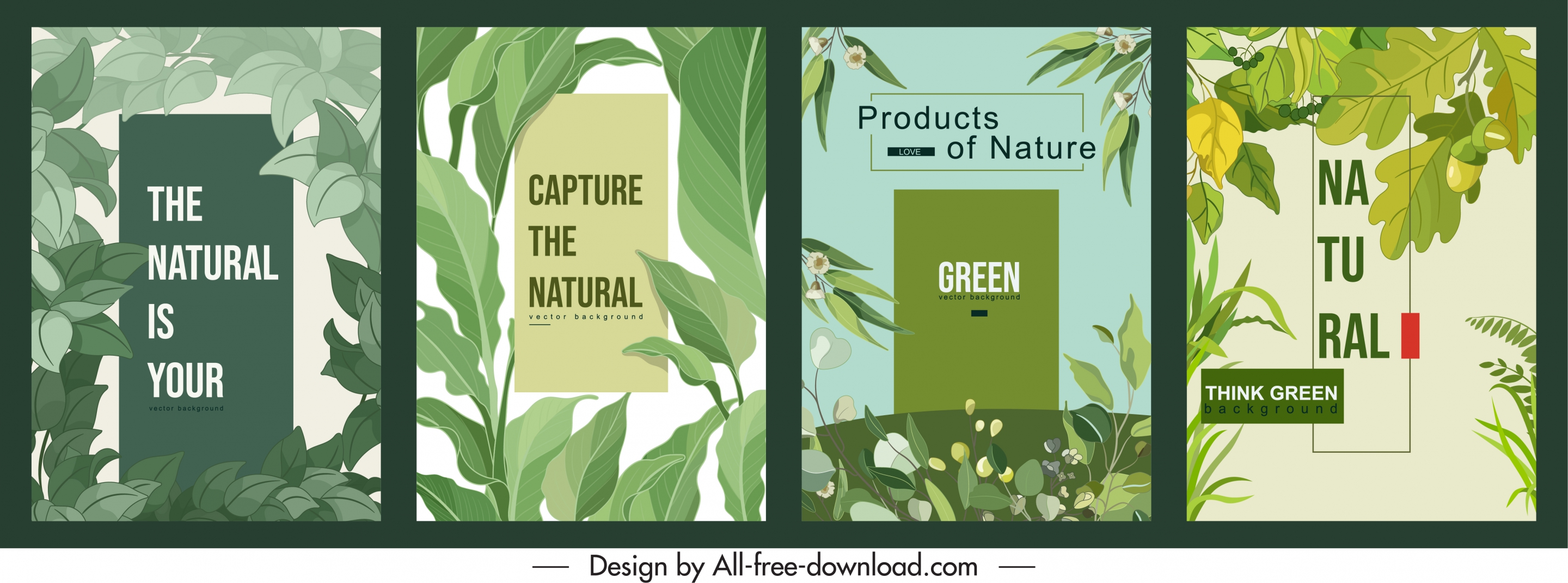 nature background templates classical green leaves sketch