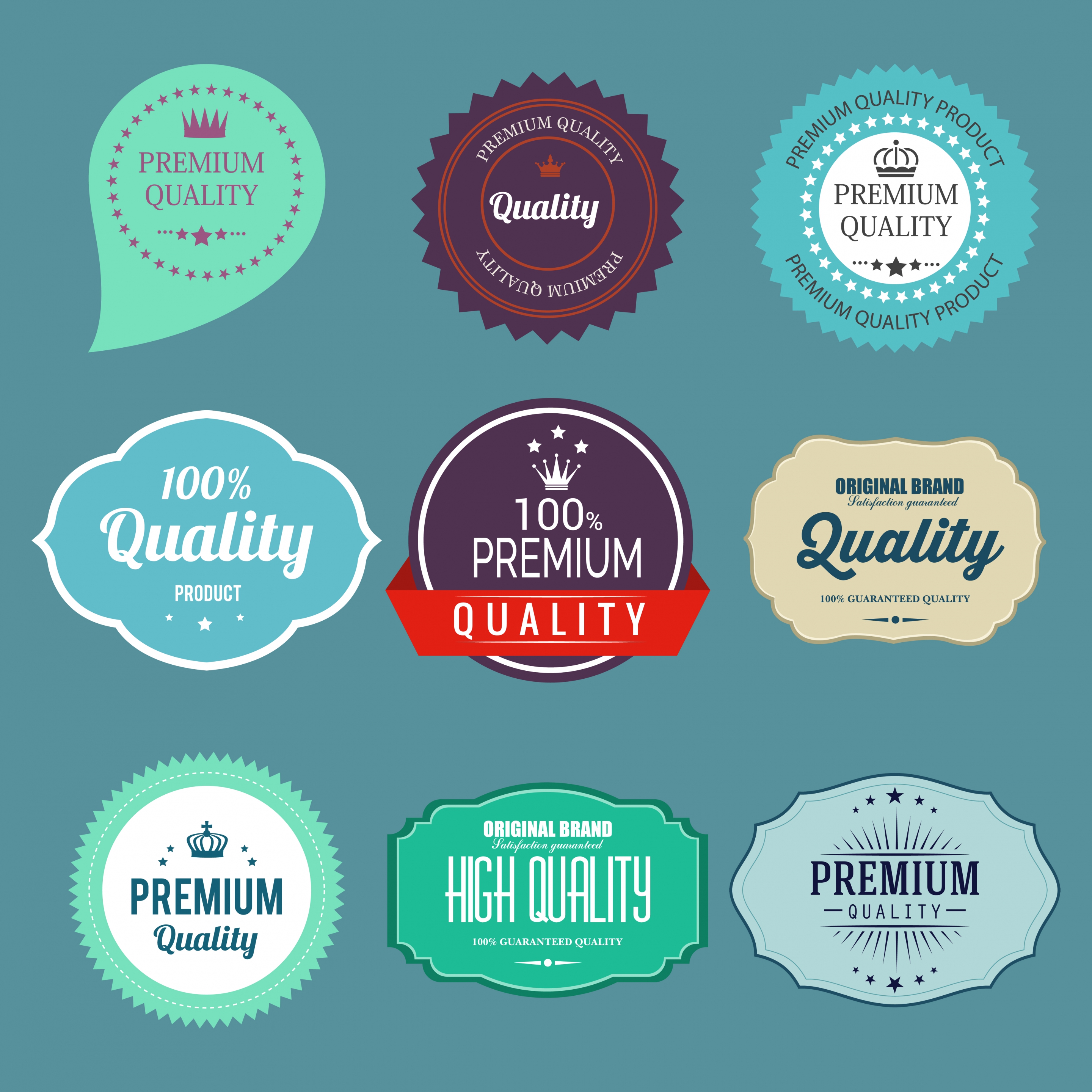 quality labels collection classical decor rounded serrated border