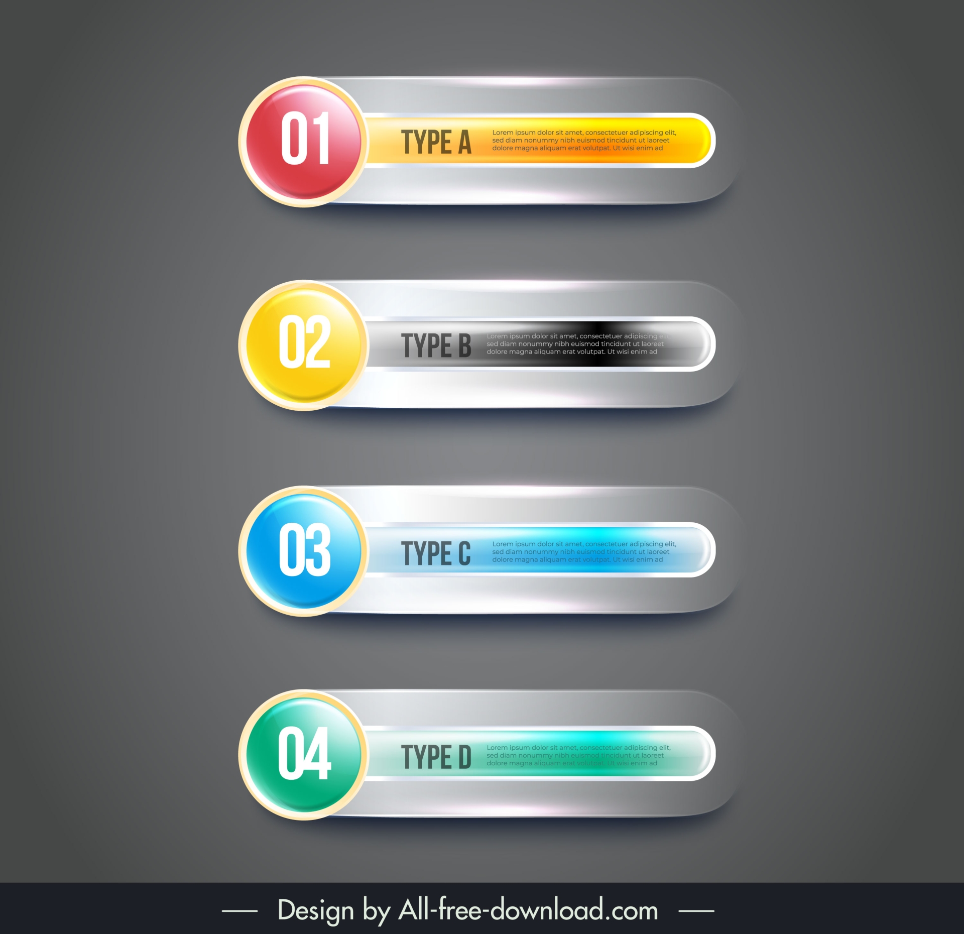 web buttons collection modern shiny horizontal rounded tabs