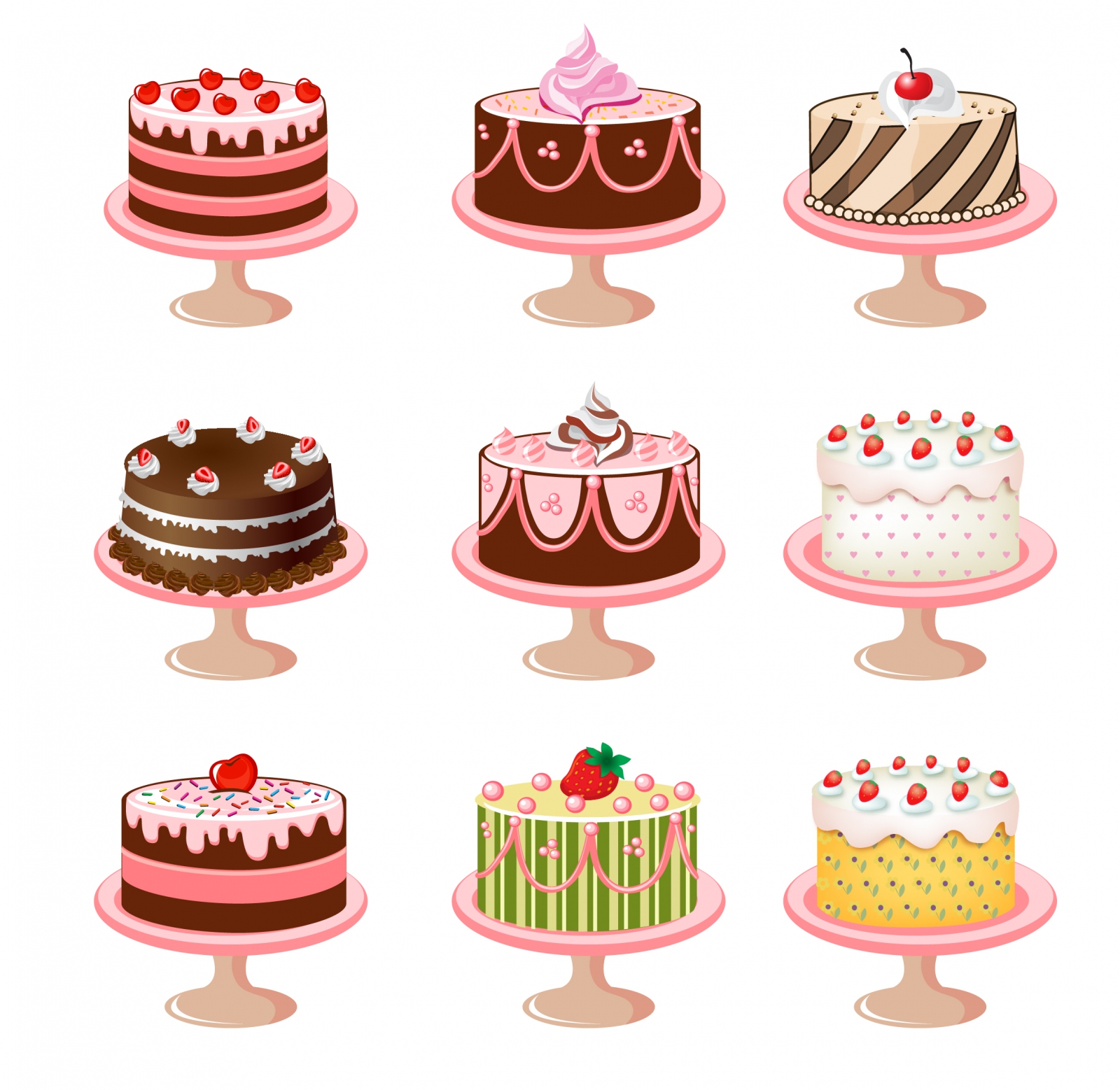 Set of cakes.