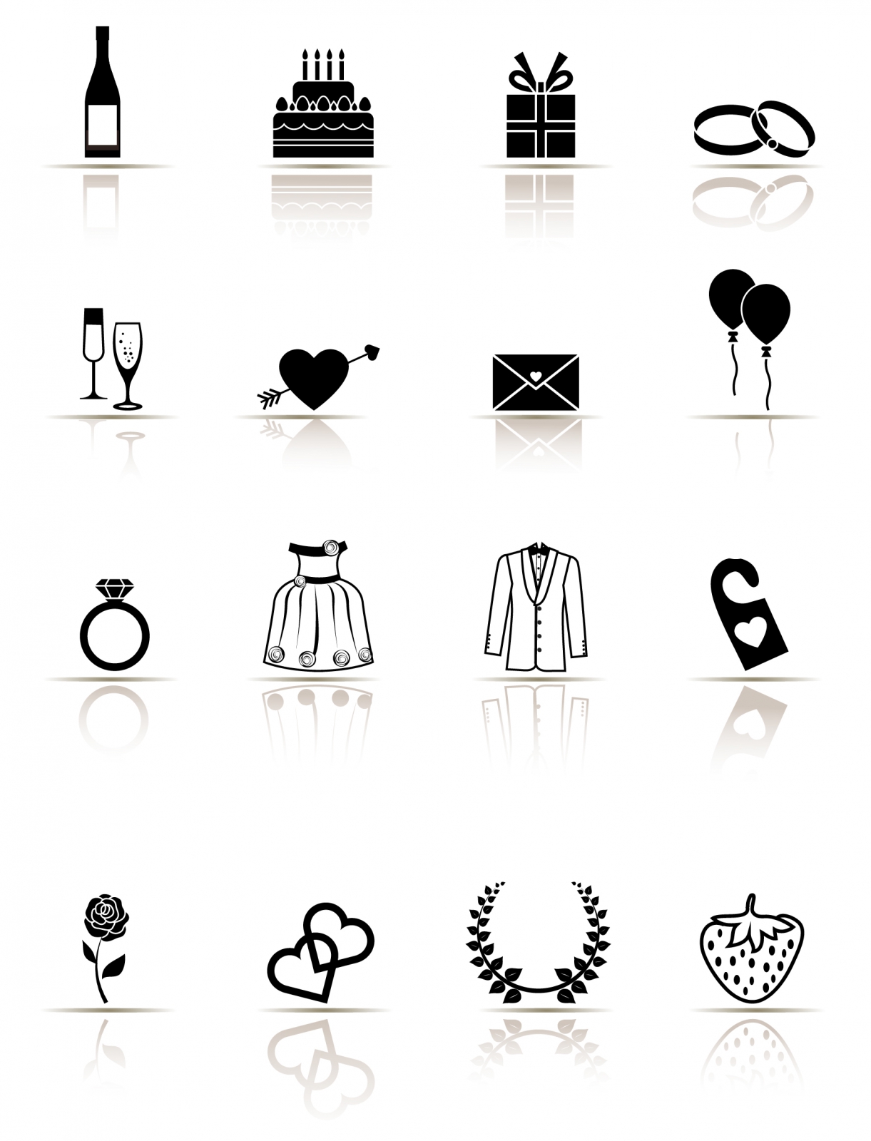 Icon Set, Wedding