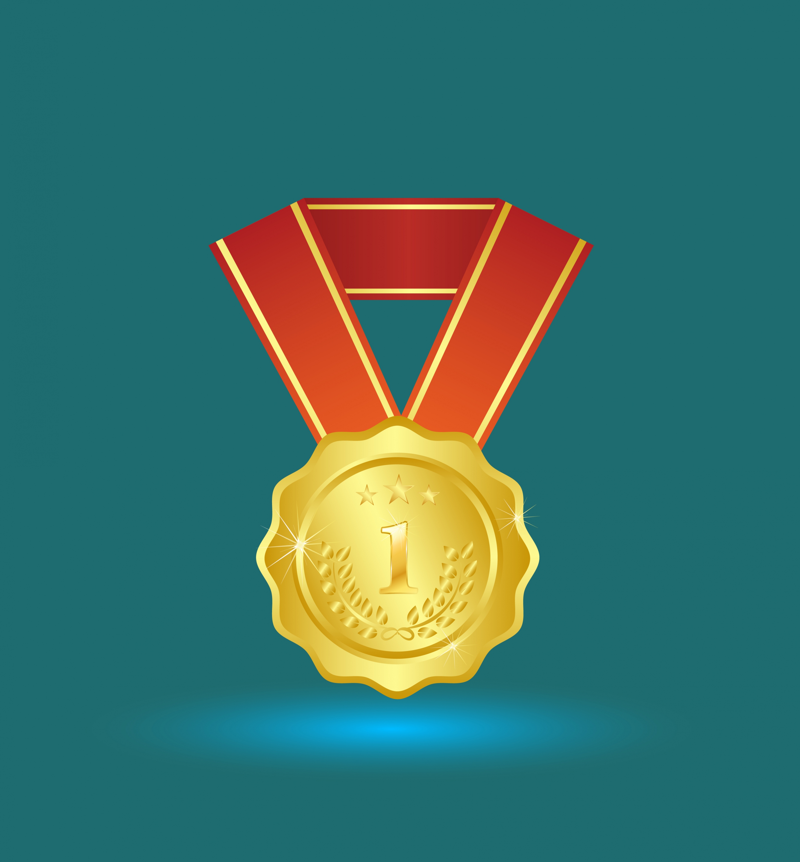 success concept design gold medal decoration closeup style