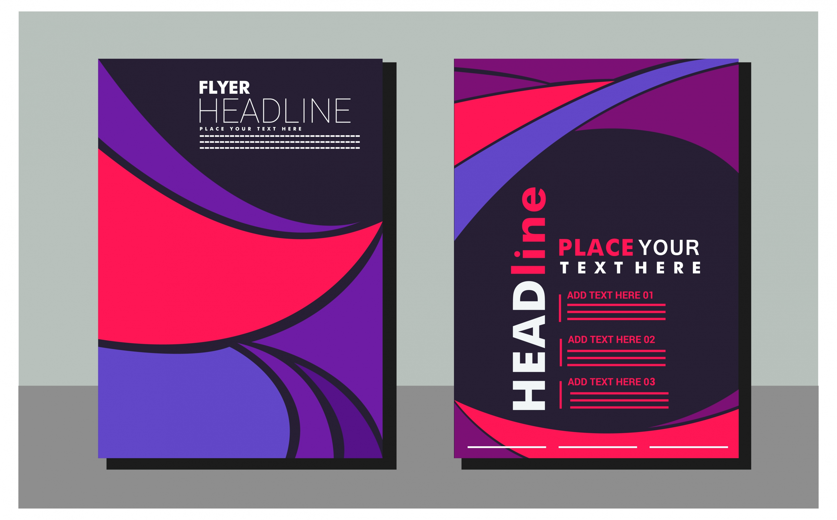 flyer design abstract background with curved lines