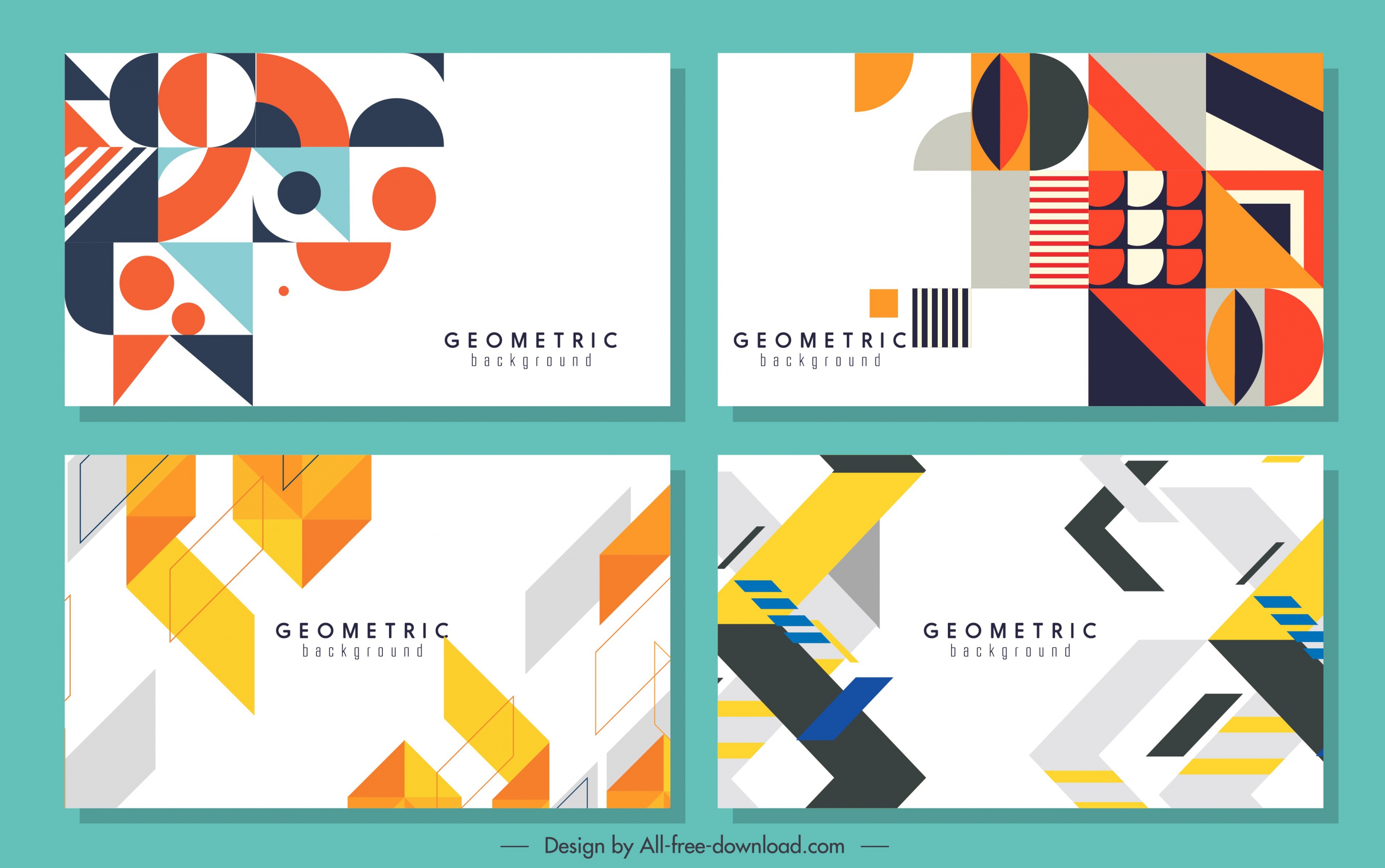 geometrical background templates modern colorful flat decor