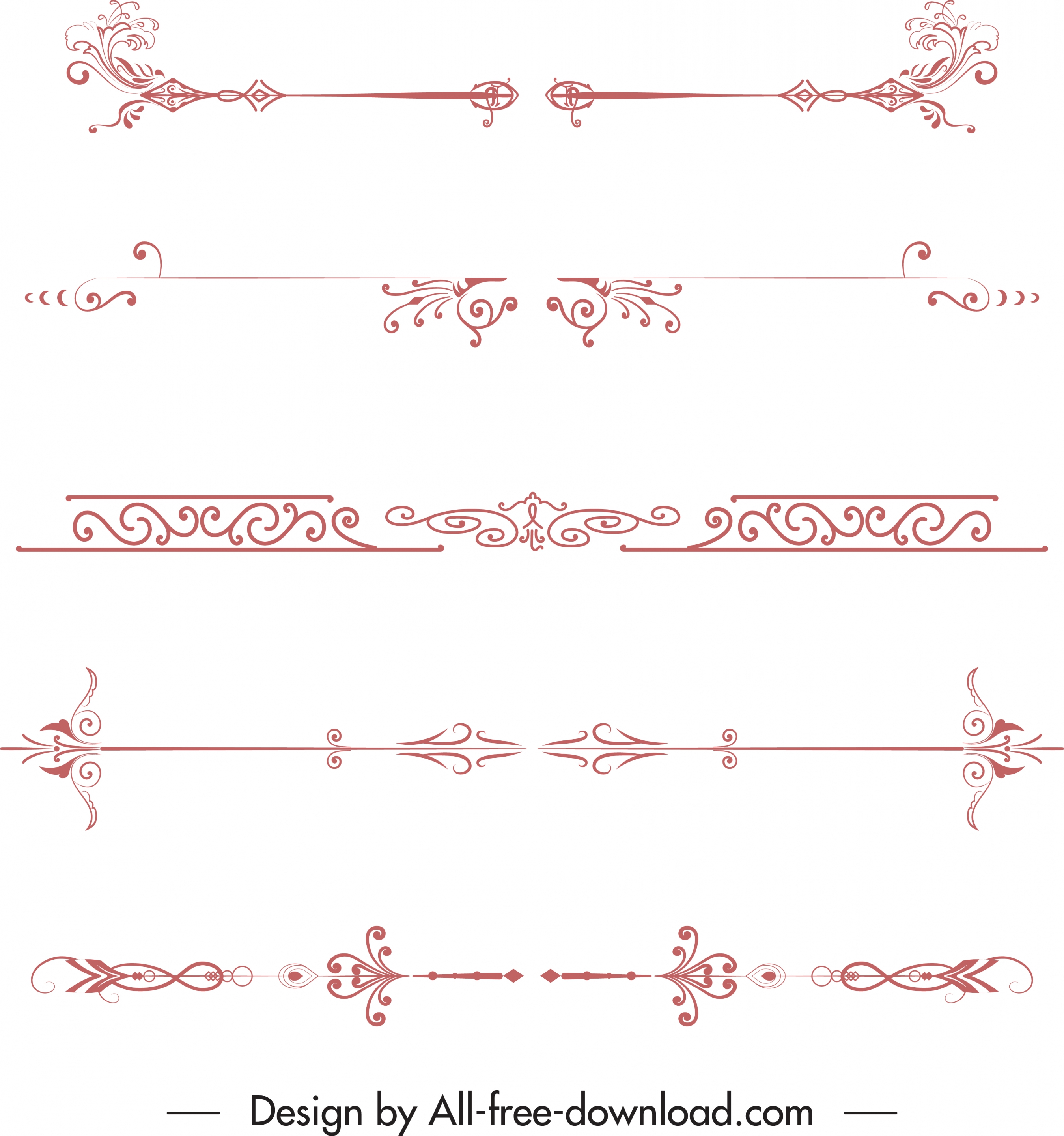 document decorative templates elegant classical symmetric shapes