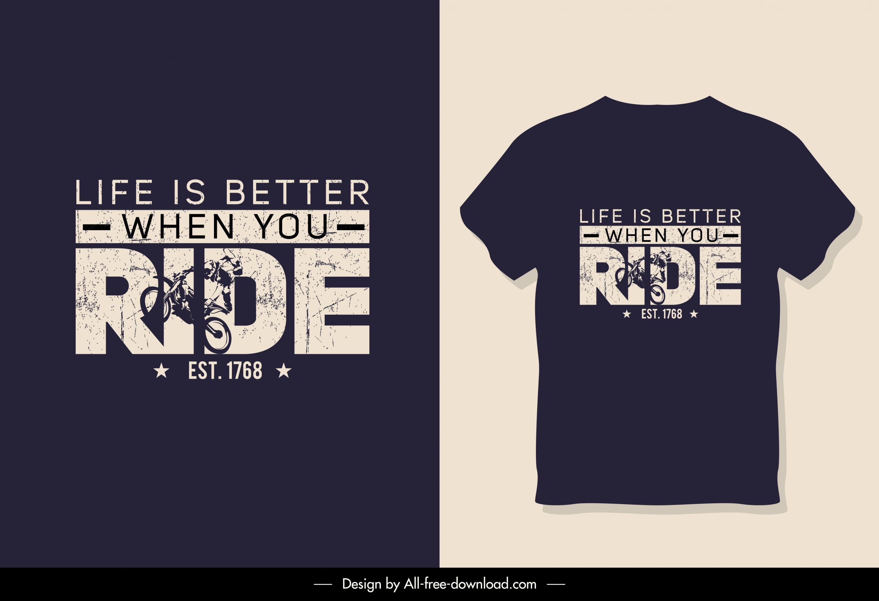 t shirt template ride theme dark retro design