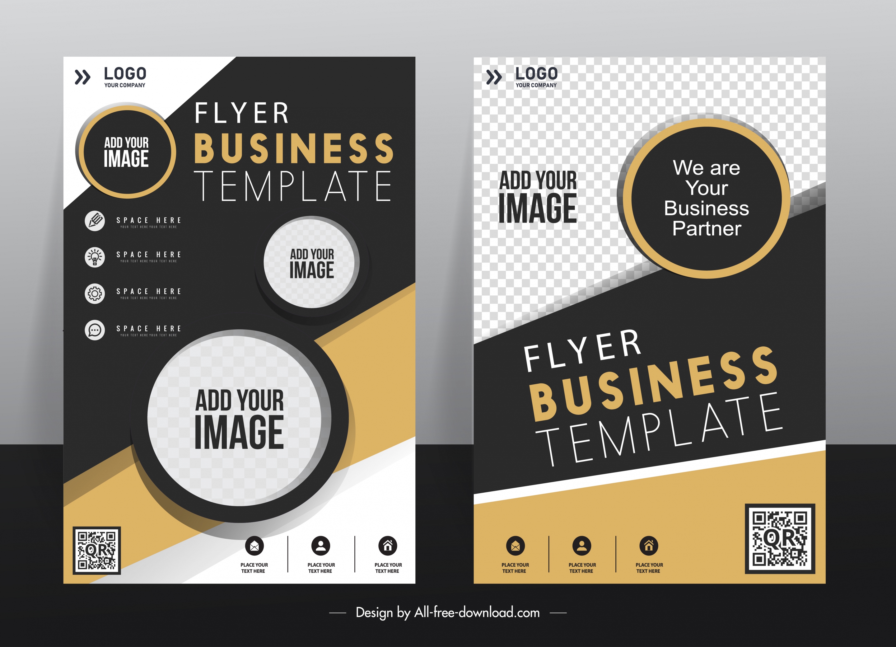 corporate flyer templates modern elegant contrast checkered decor