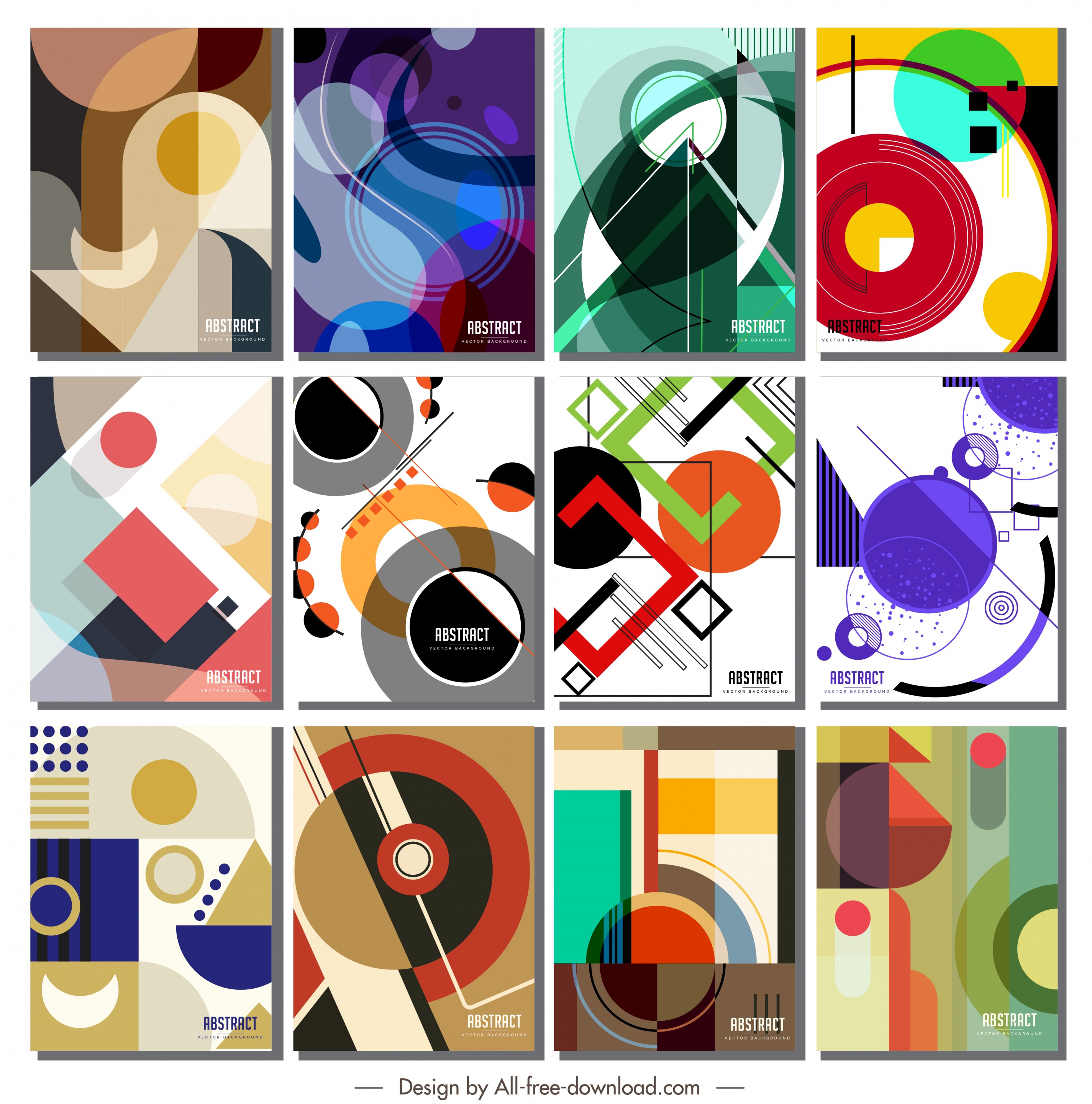 abstract background templates colorful flat geometric decor