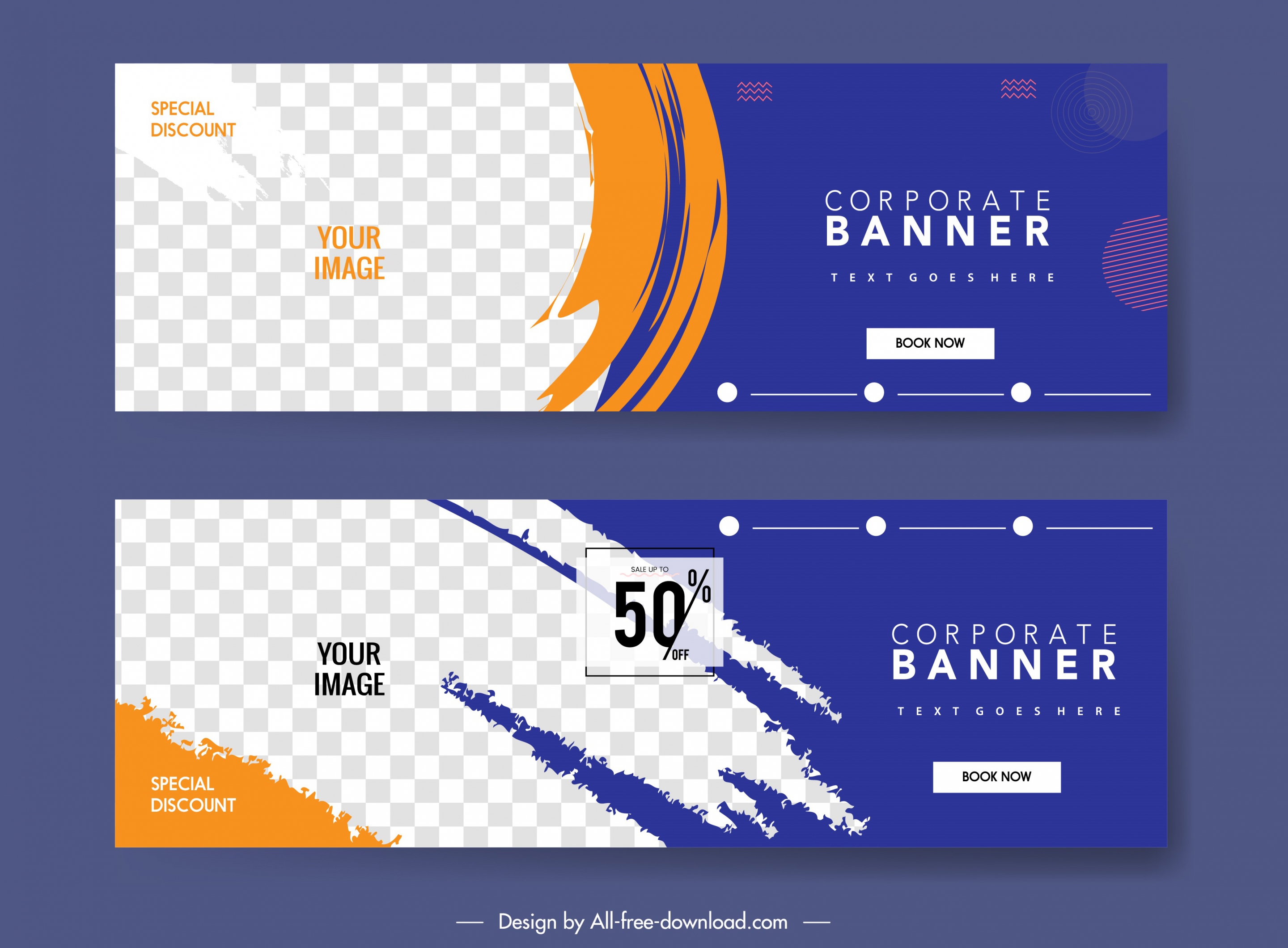 corporate banner templates flat checkered grunge decor