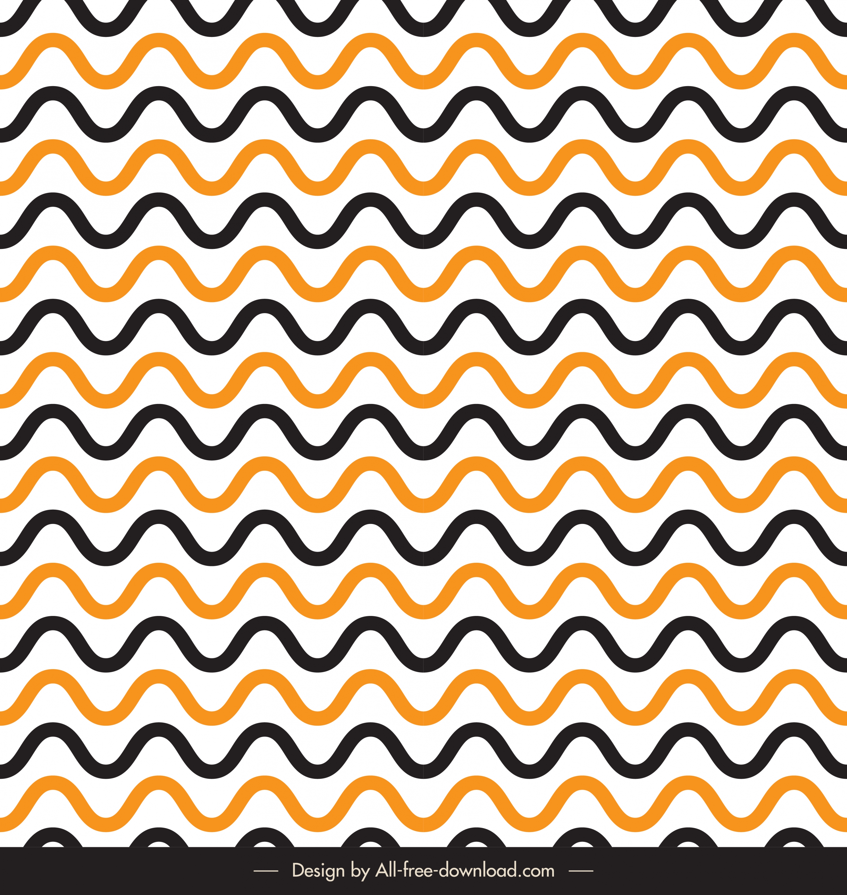 abstract pattern template symmetrical waving curved lines sketch