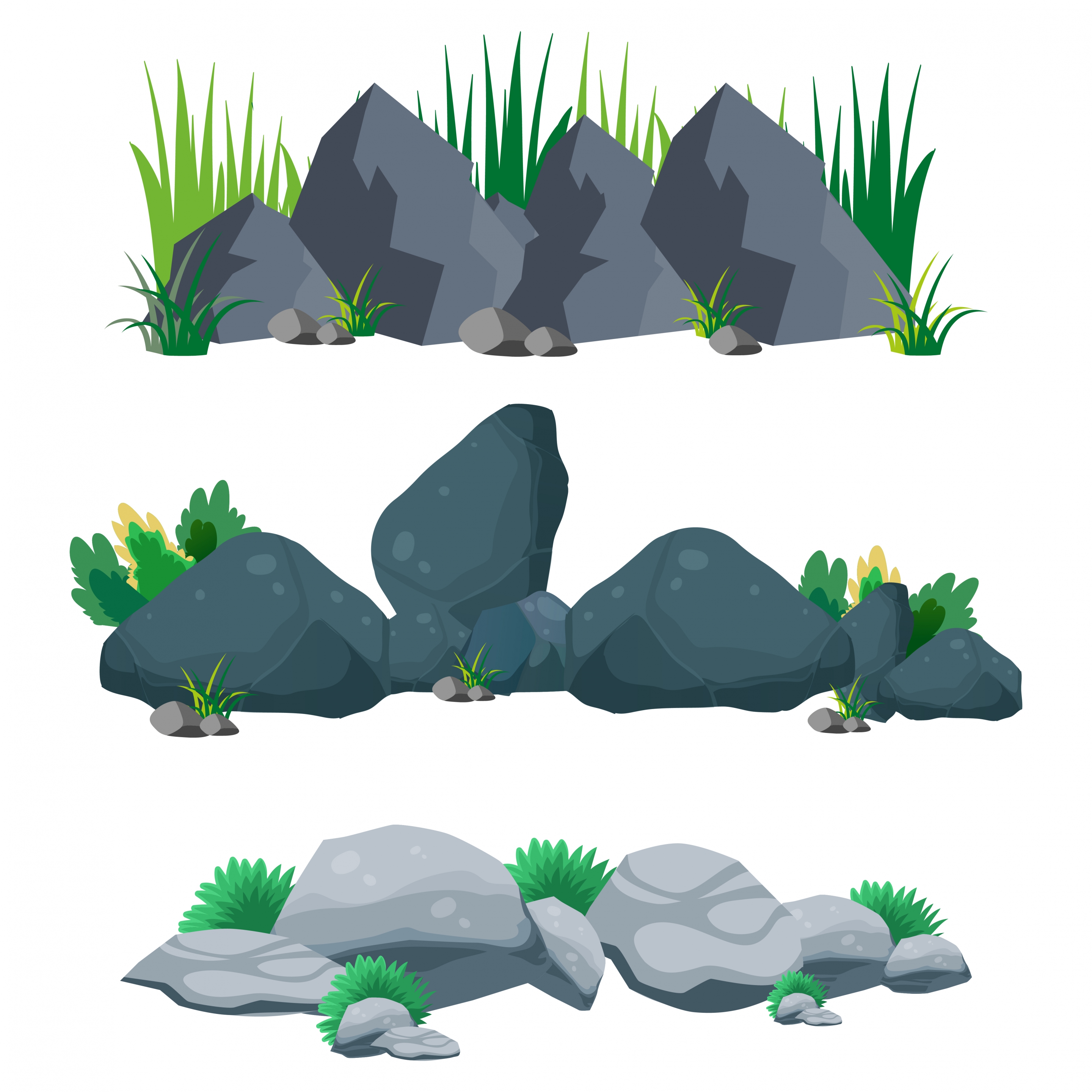 outdoor stones background rock grass icons multicolored design