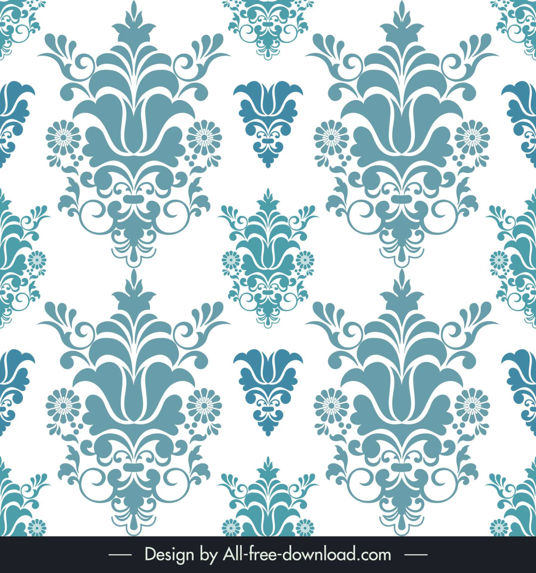 damask seamless pattern template flat classical symmetry