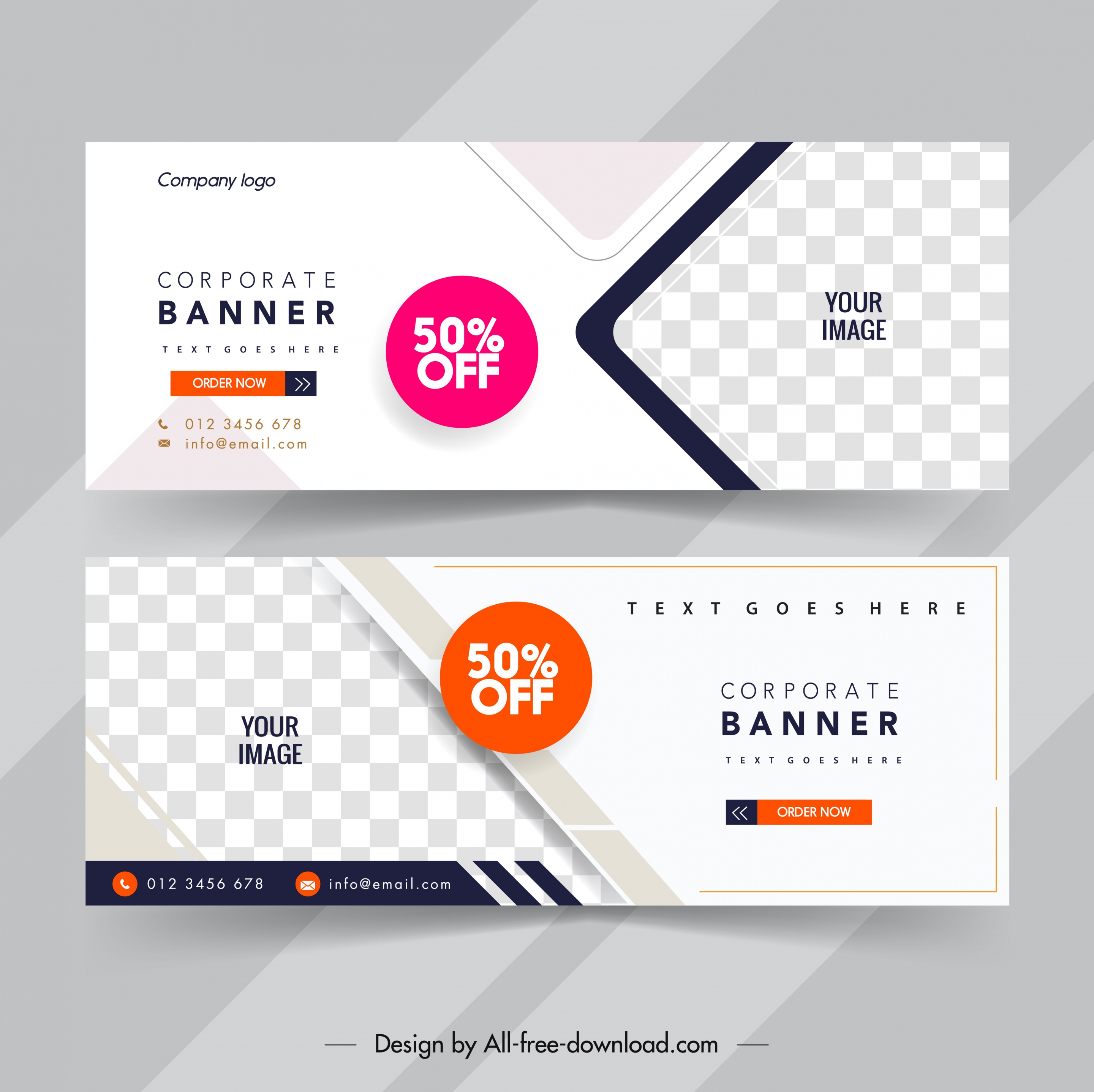 sale voucher templates elegant bright checkered geometric decor