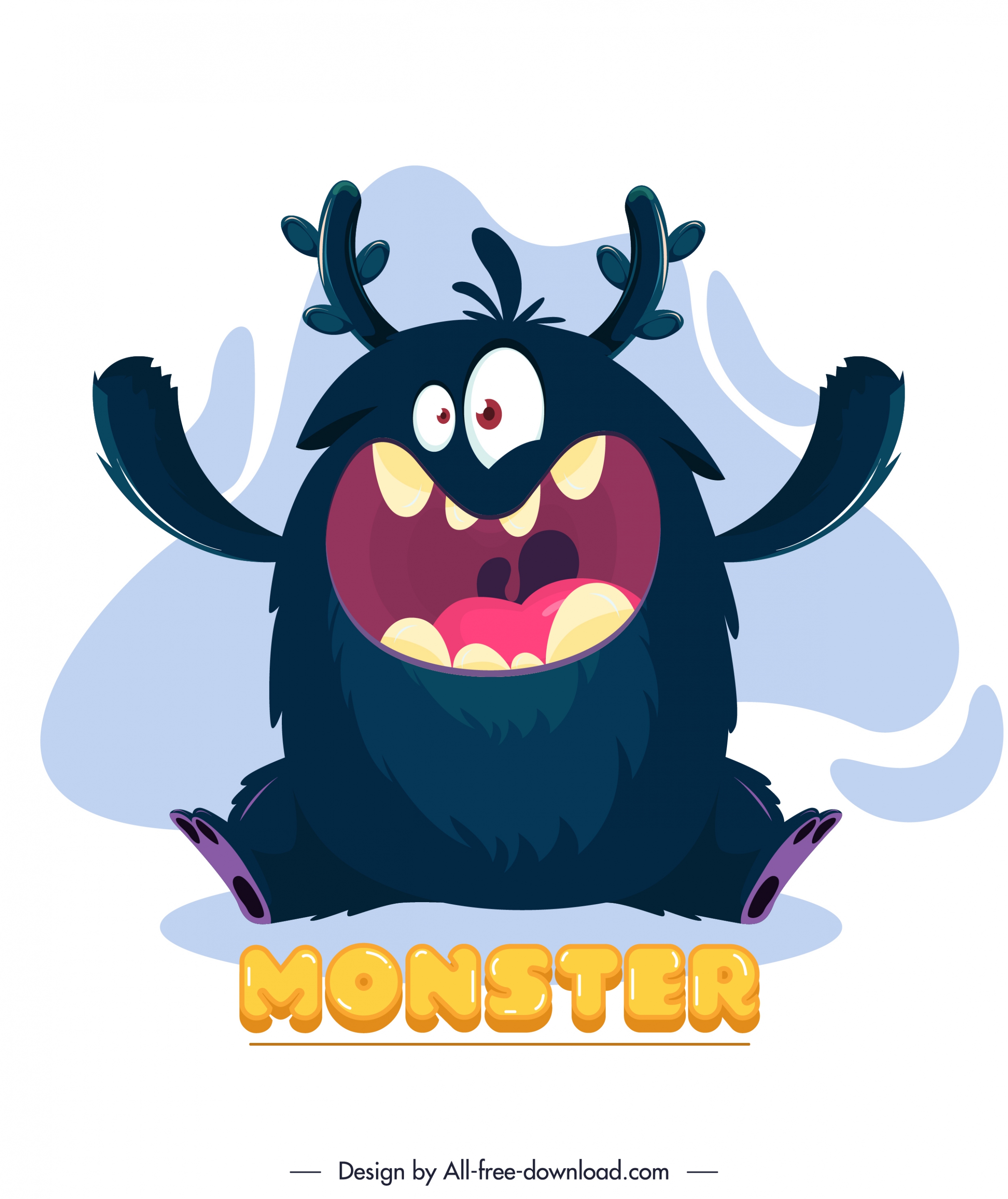 alien monster icon funny cartoon character sketch