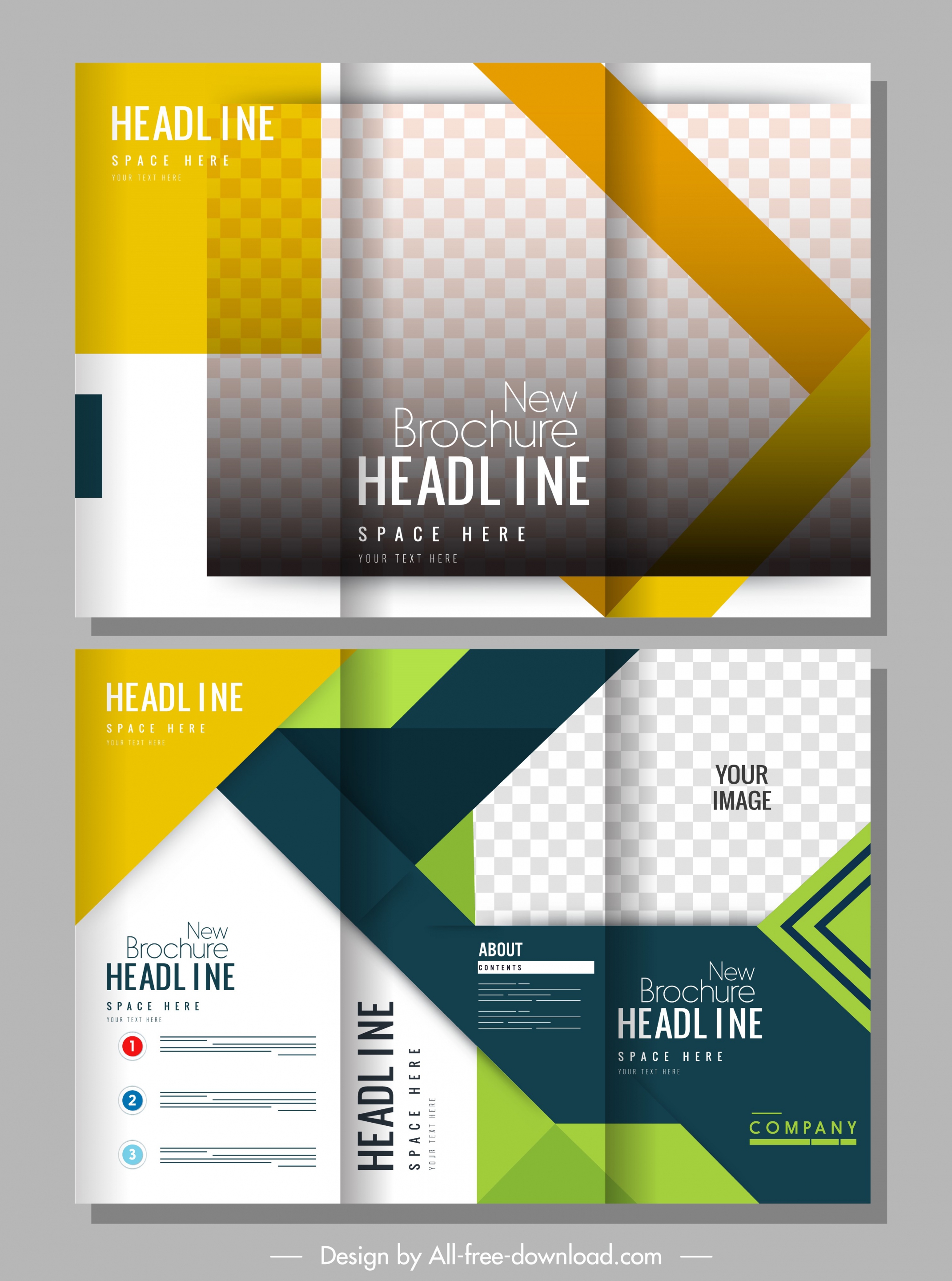 brochure templates modern elegant colorful bright decor