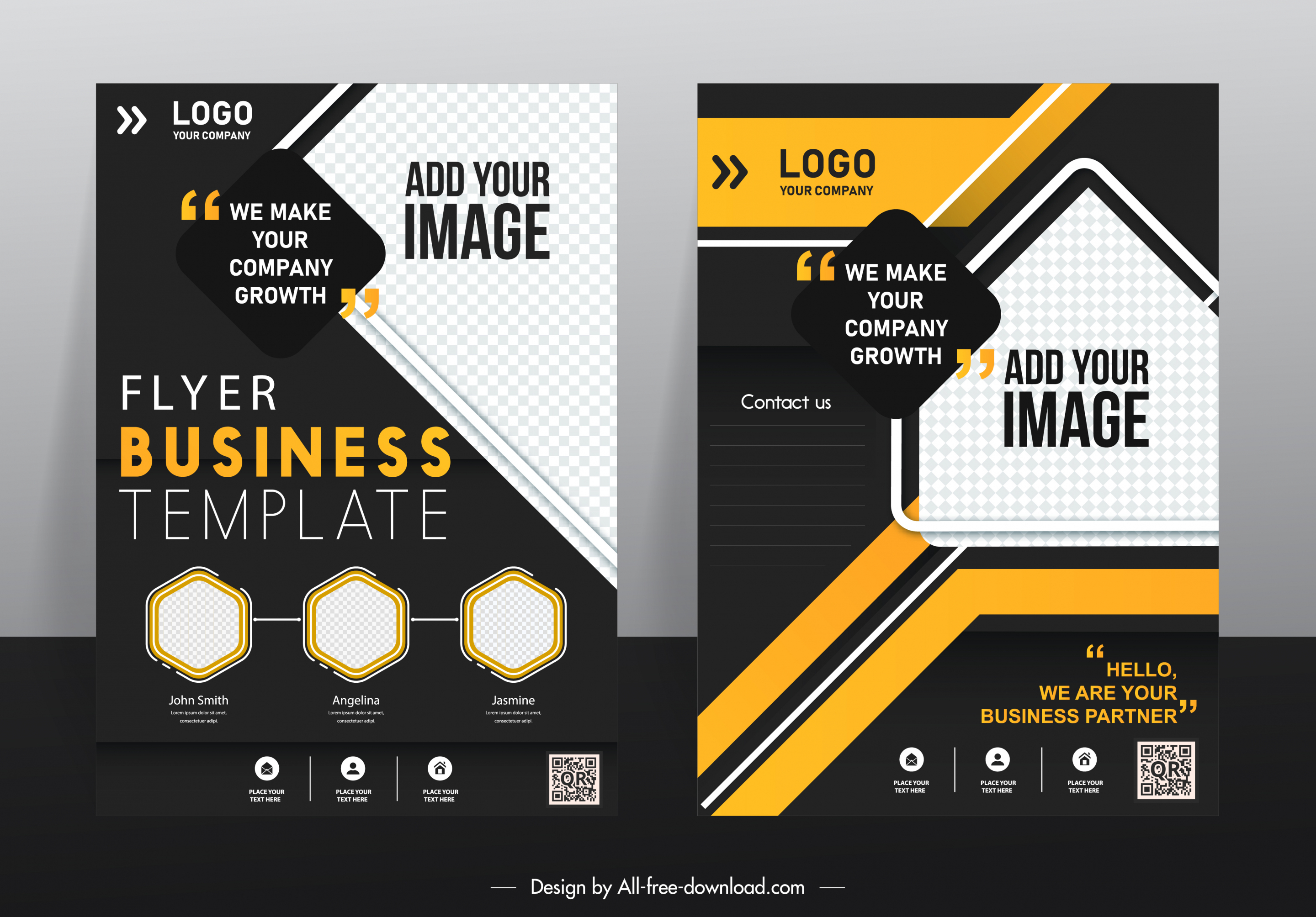 business flyer cover templates dark elegant modern decor