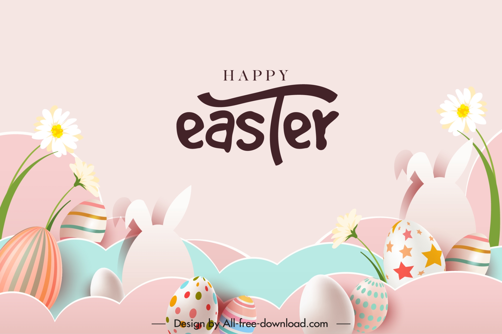 easter egg background template elegant modern papercut decor