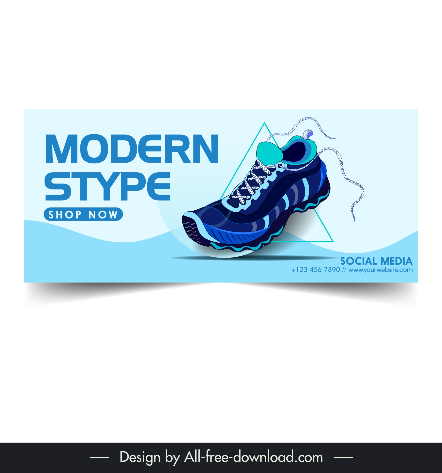 shoe shop banner template elegant modern 