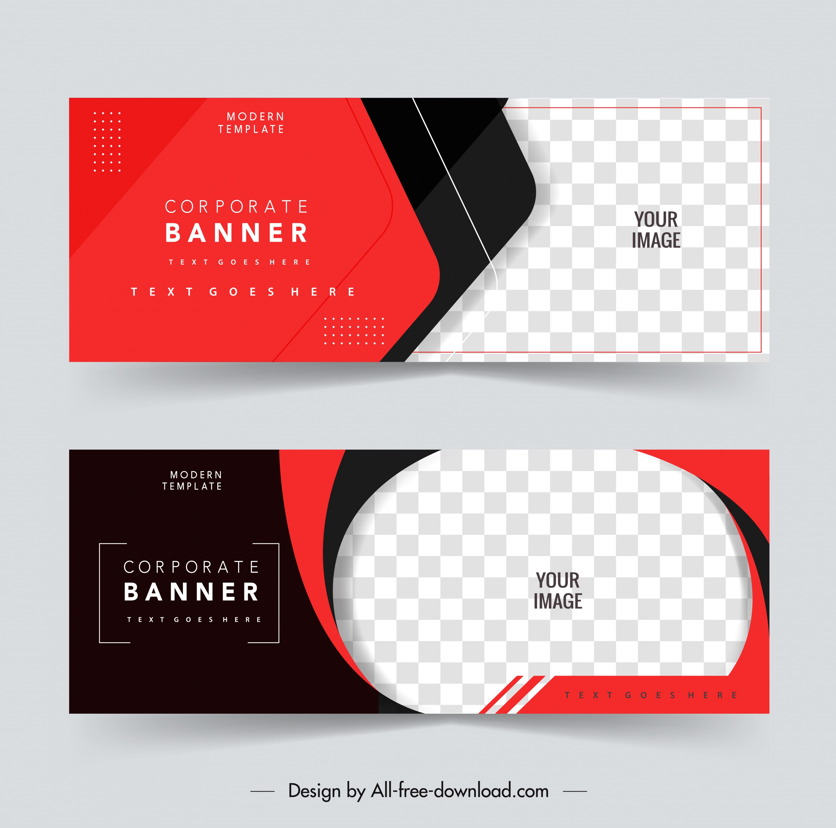 corporate banner templates elegant contrast checkered decor