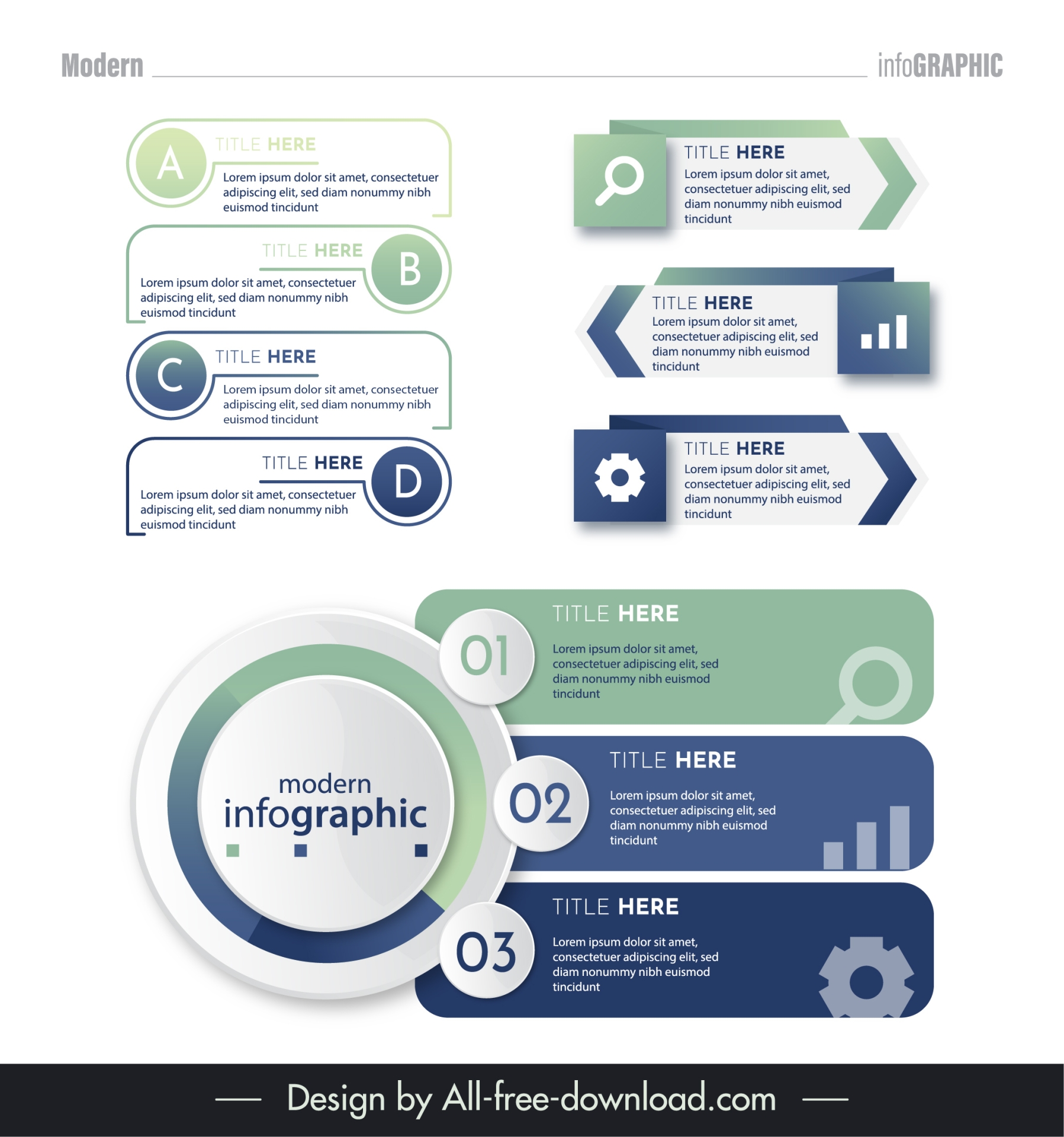 modern infographic design elements modern geometric shapes