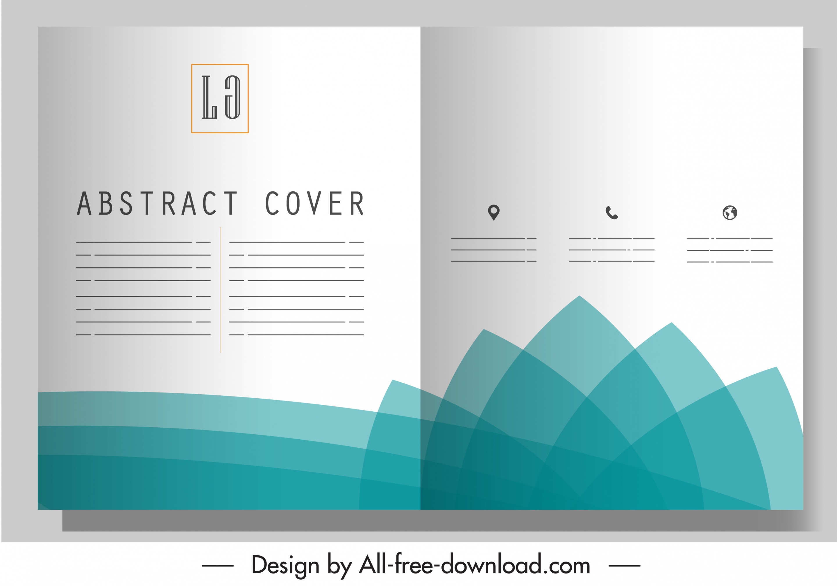 corporate brochure template bright blurred petals decor