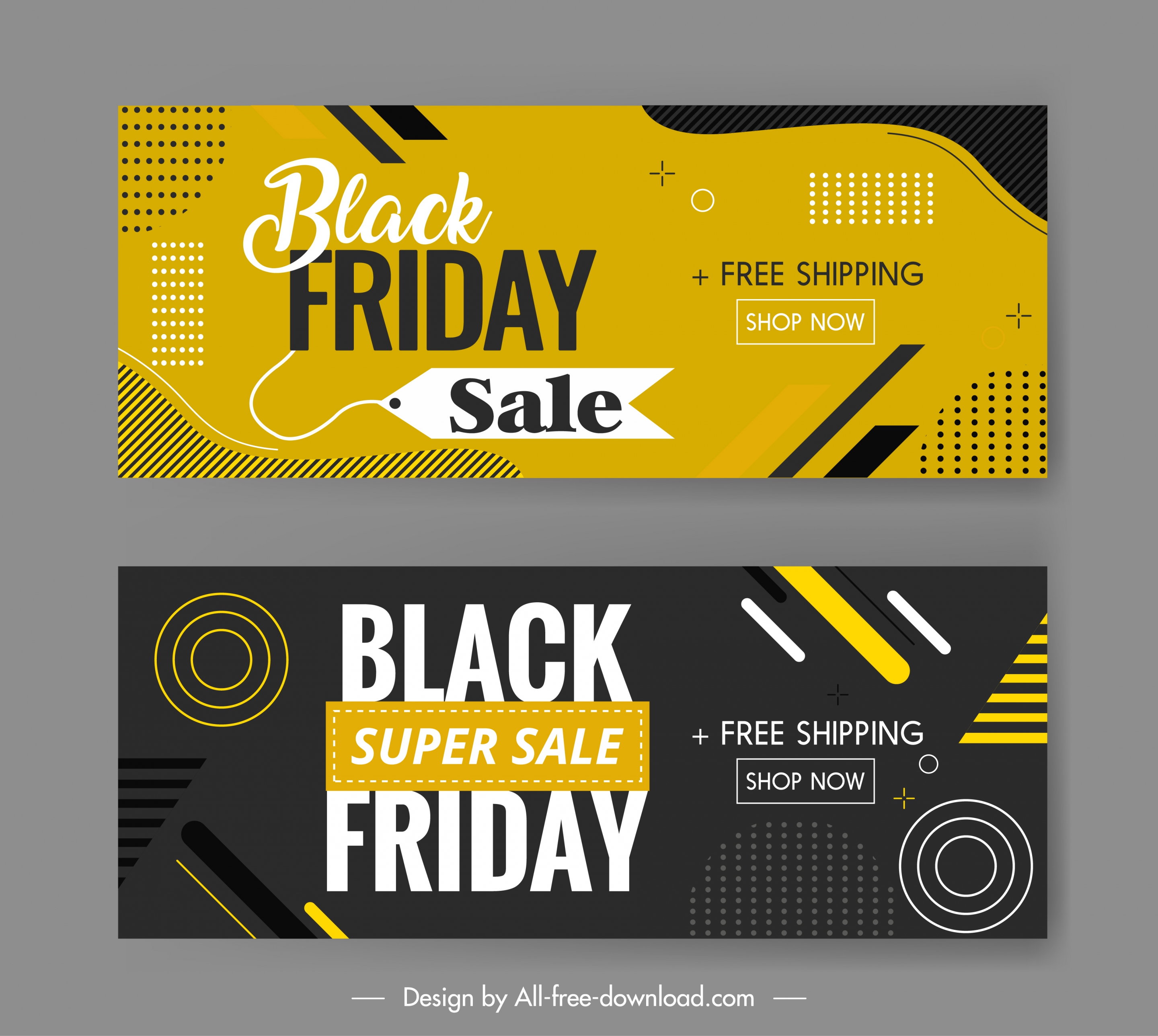 black friday poster templates dynamic dark abstract decor