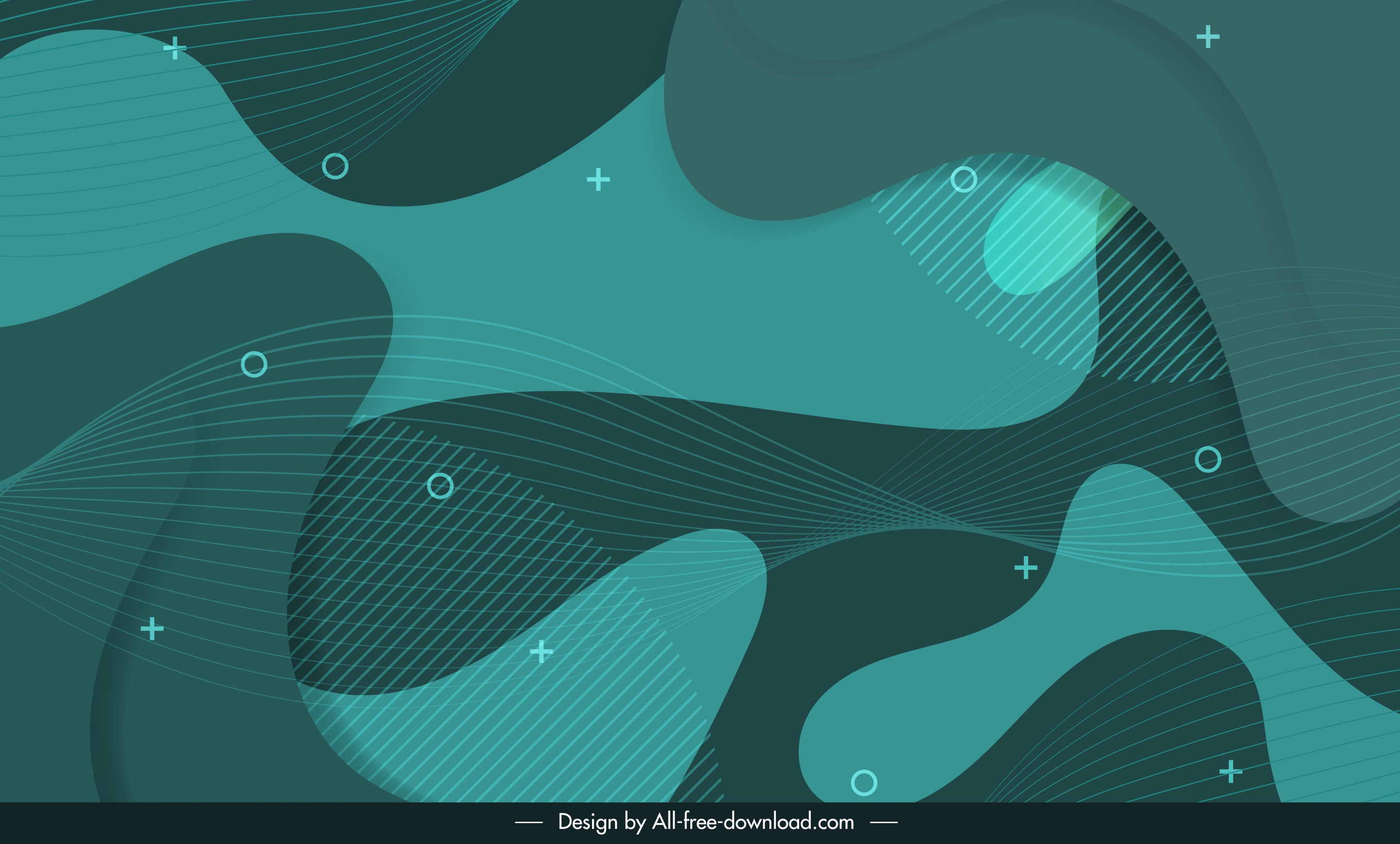 abstract background template green dynamic curved lines decor