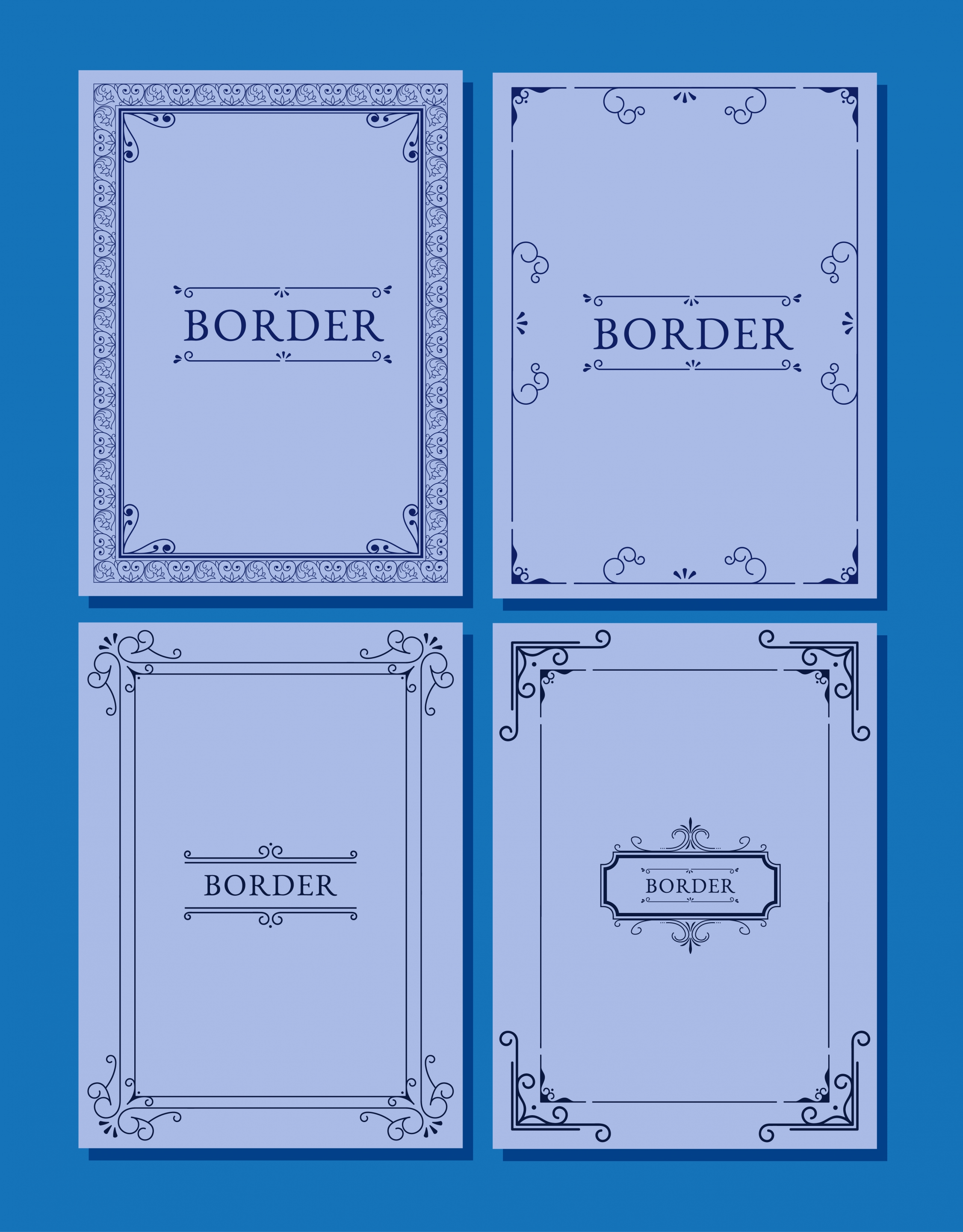 document border templates classical symmetric design