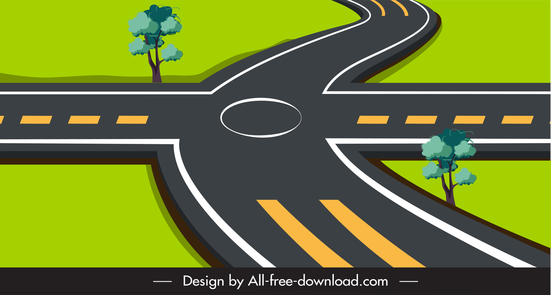 crossroads infrastructure backdrop modern 3d design 