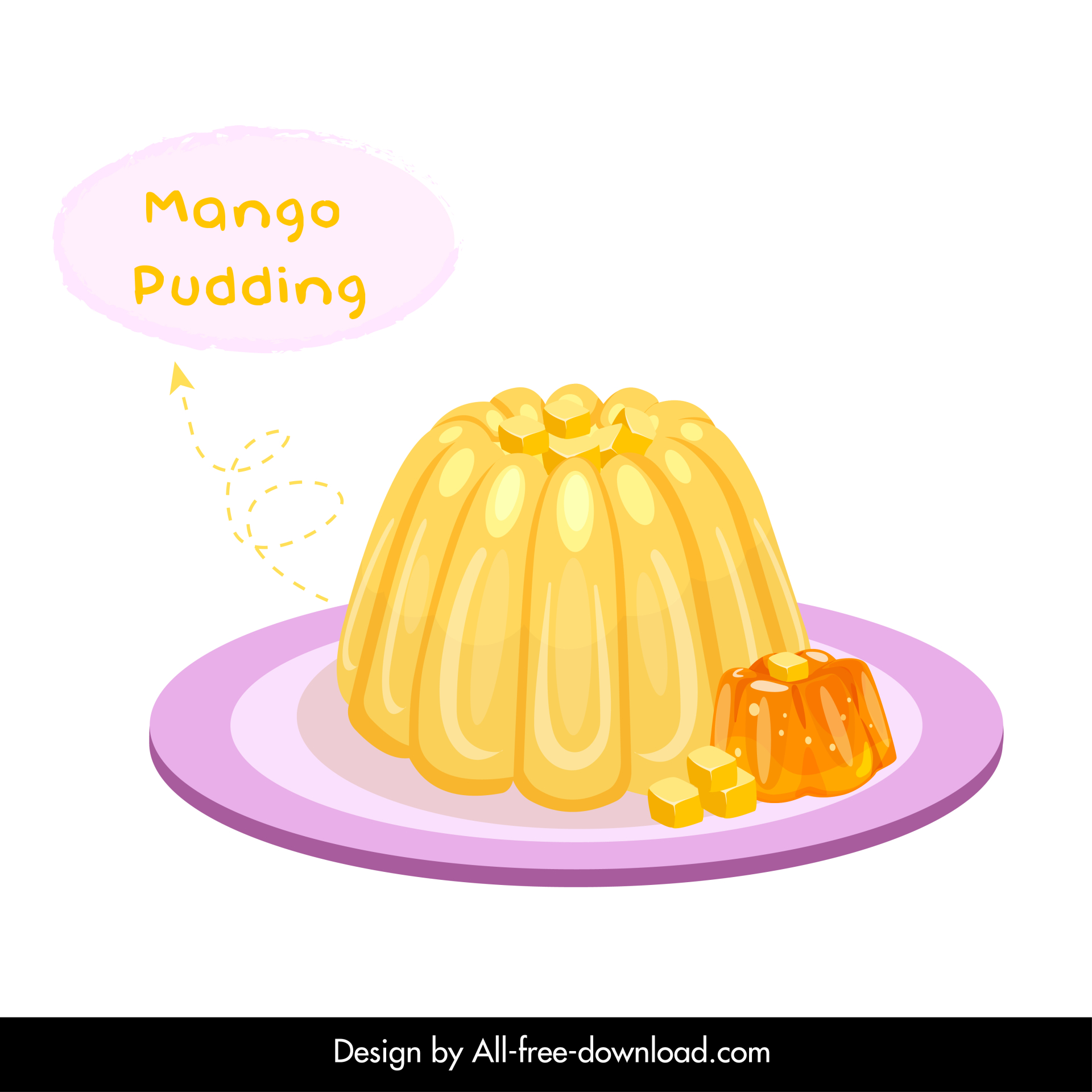 jelly gelatine pudding dessert icon elegant modern design 