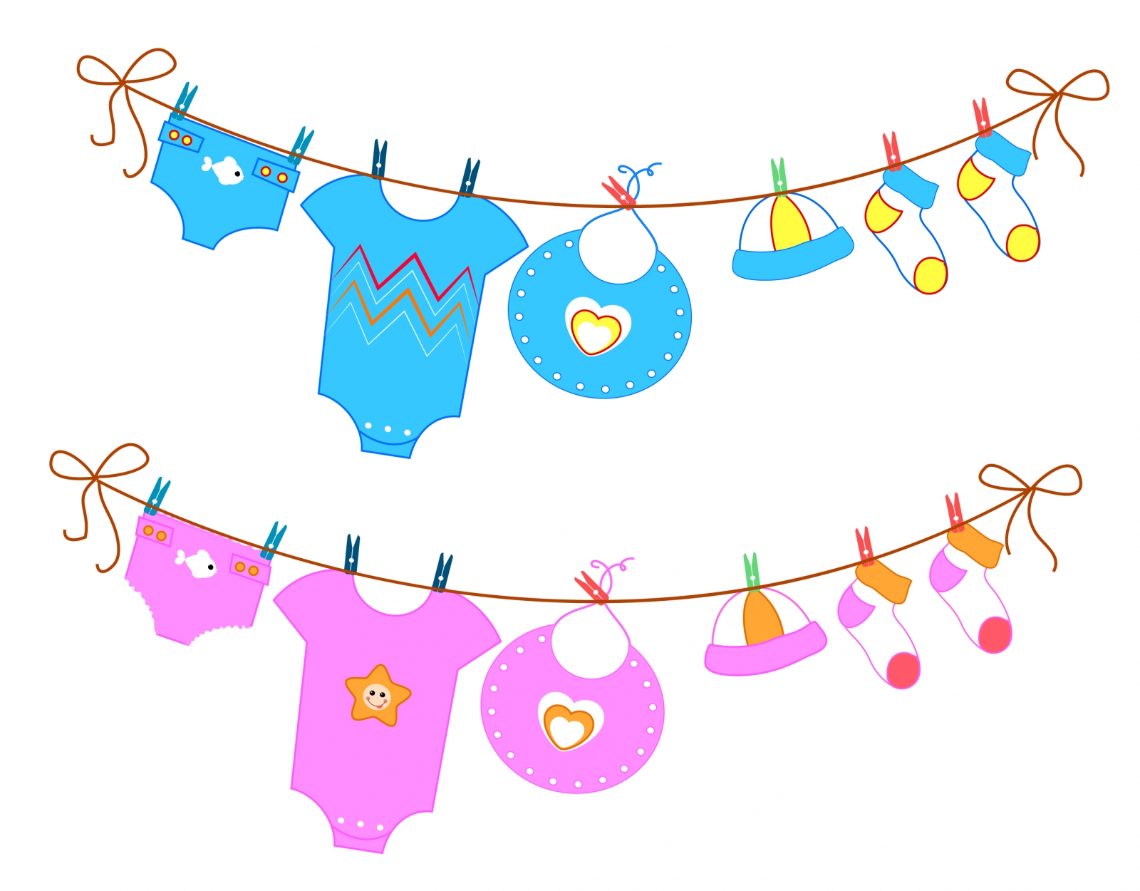 Sketchy Baby clothes on clothesline