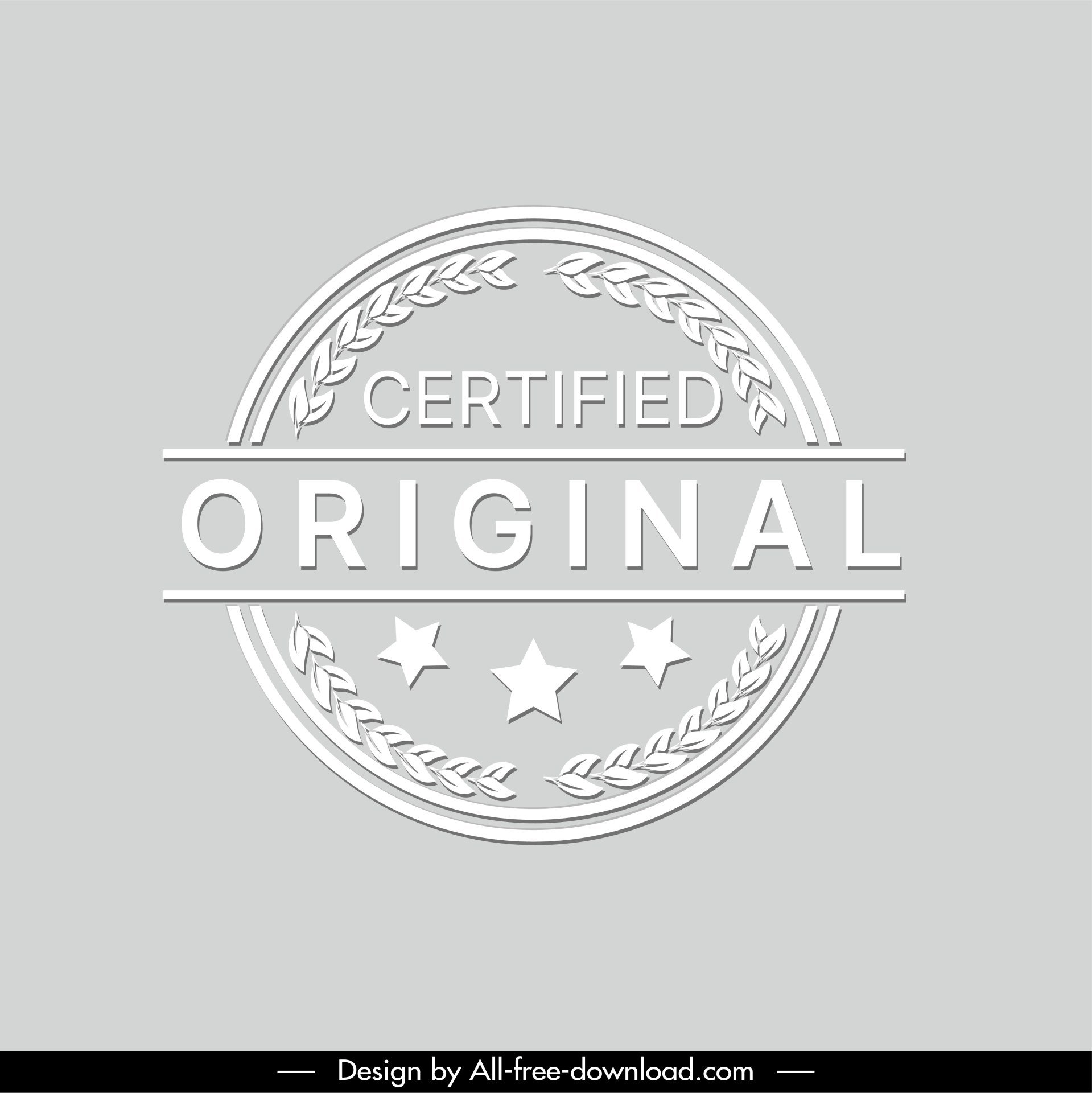 embossing stamp template elegant symmetric leaves star 