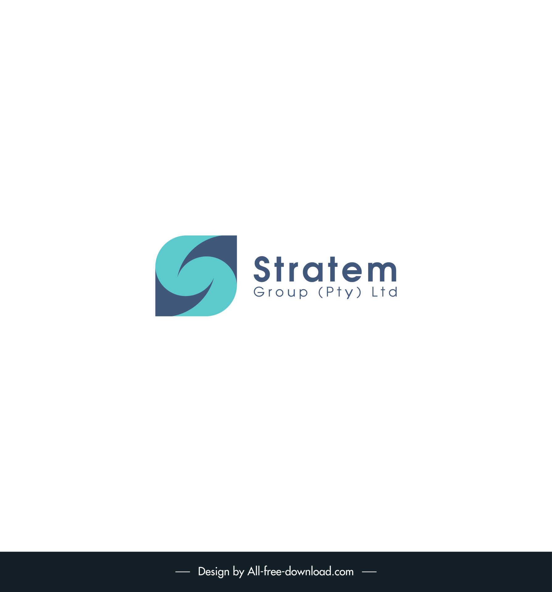 stratem group pty ltd logo template symmetric curves rounded shape sketch