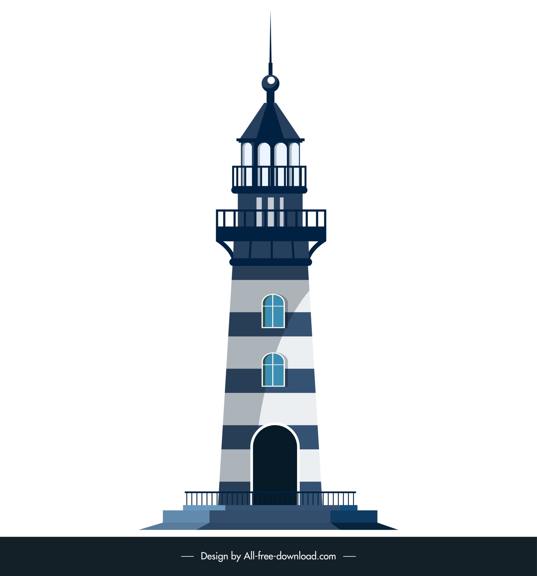  lighthouse architecture icon modern elegant flat sketch