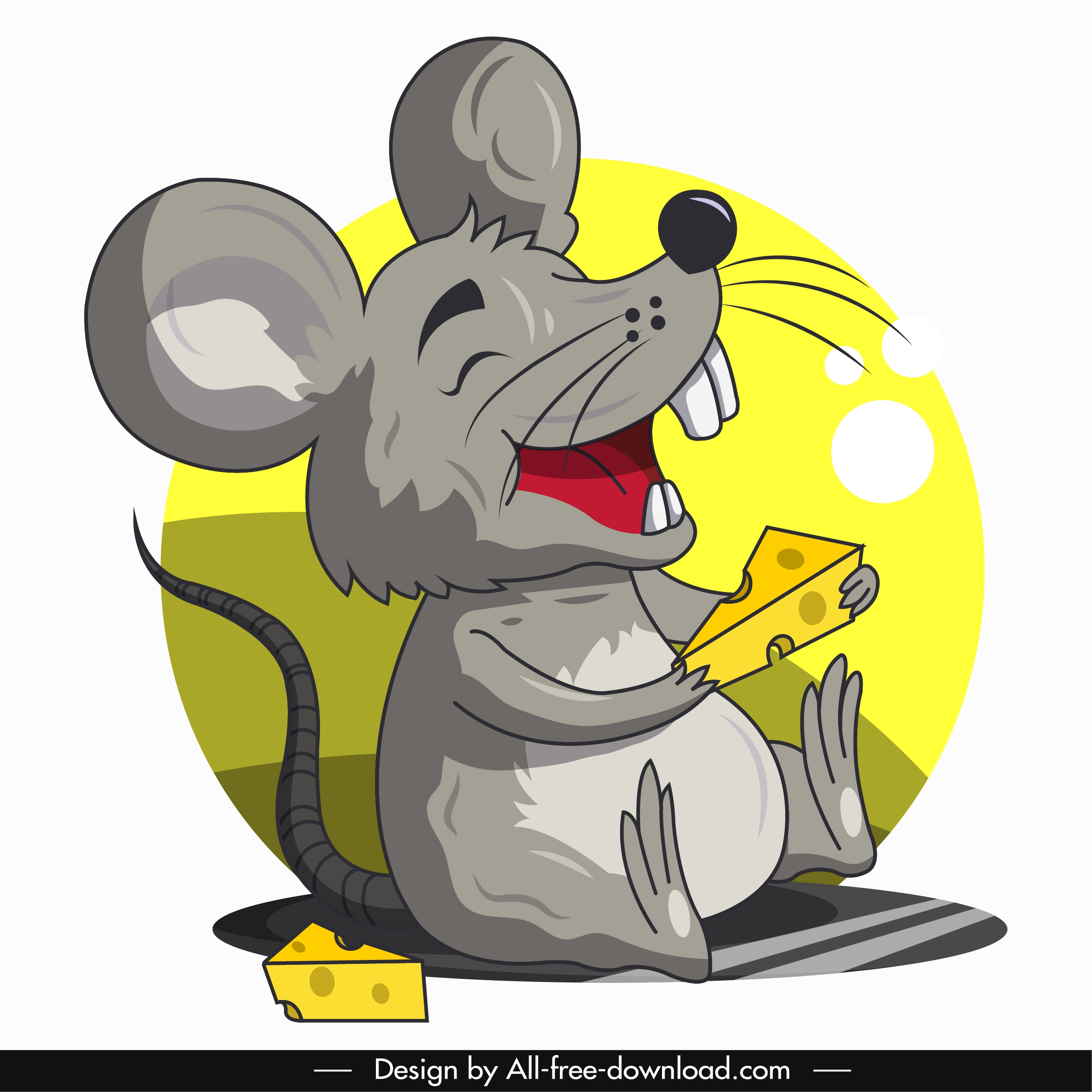 mouse animal icon funny cartoon character sketch