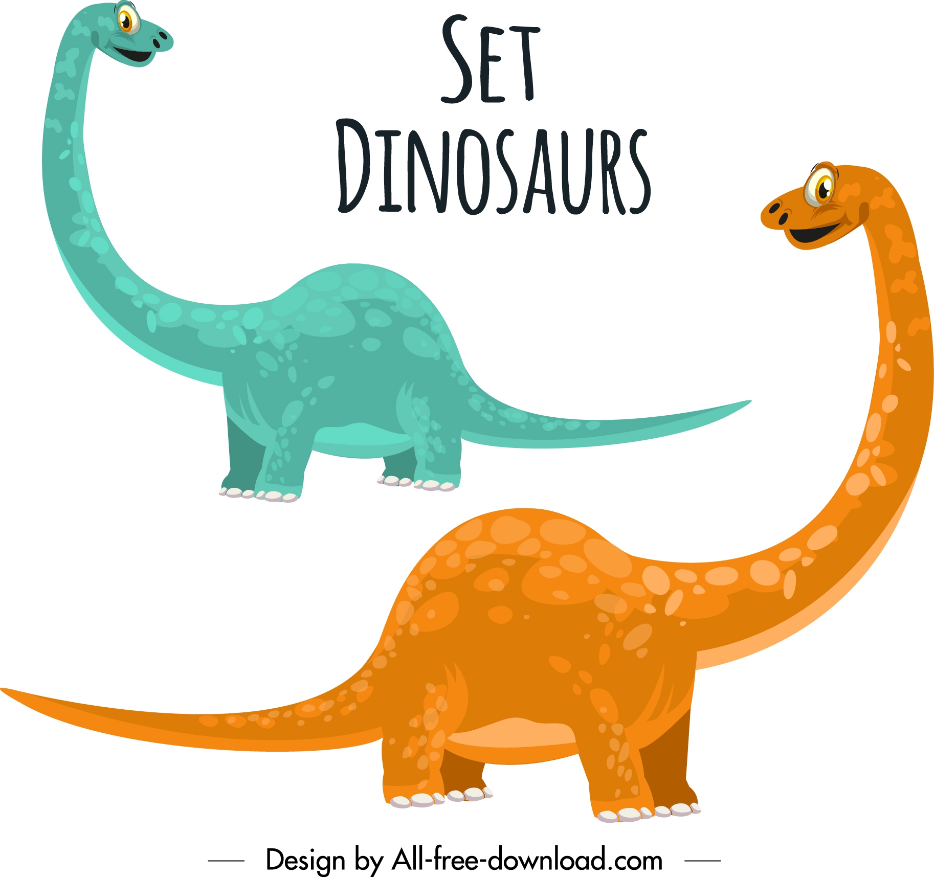 jurassic background apatosaurus dinosaur icons cute cartoon design