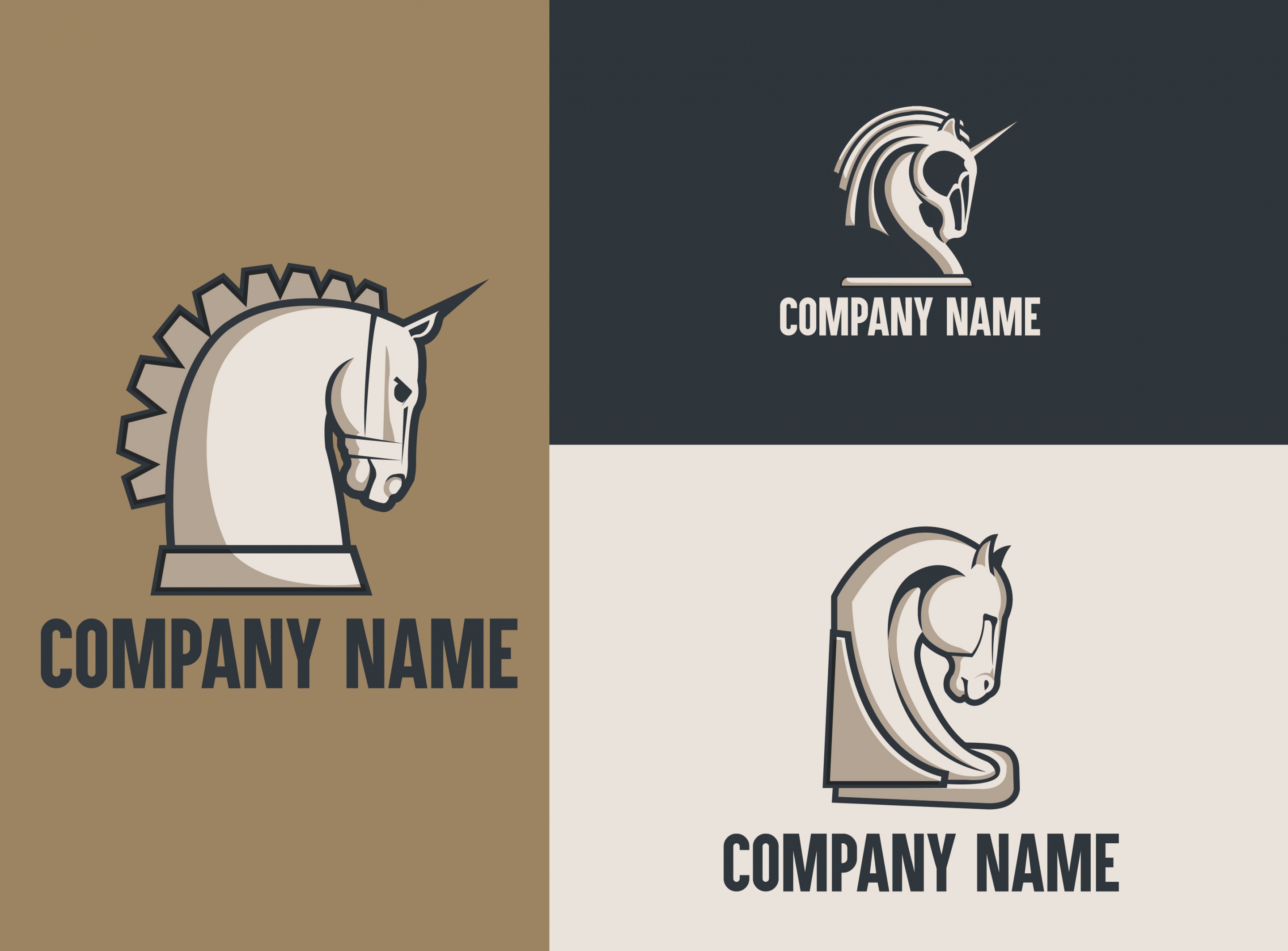 corporate logotypes horse icon design