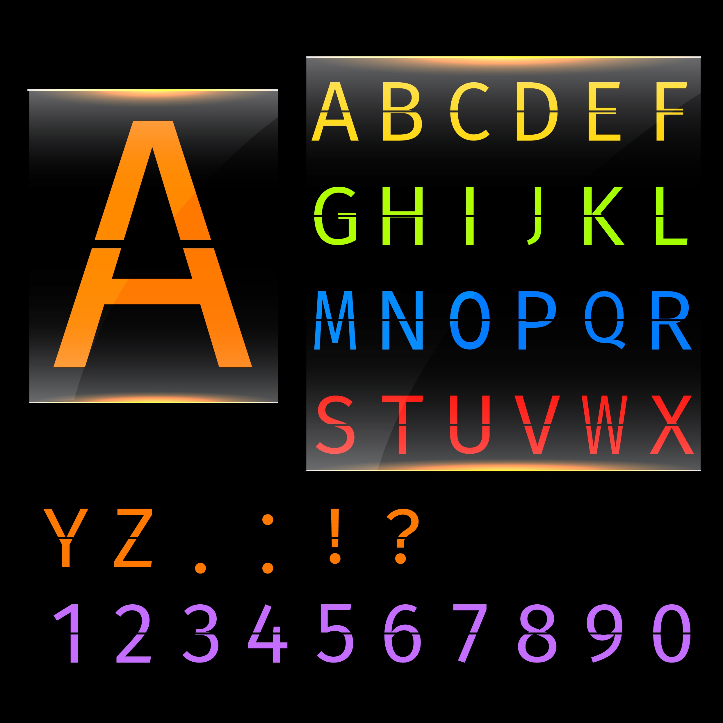 alphabet background colorful capital texts decoration