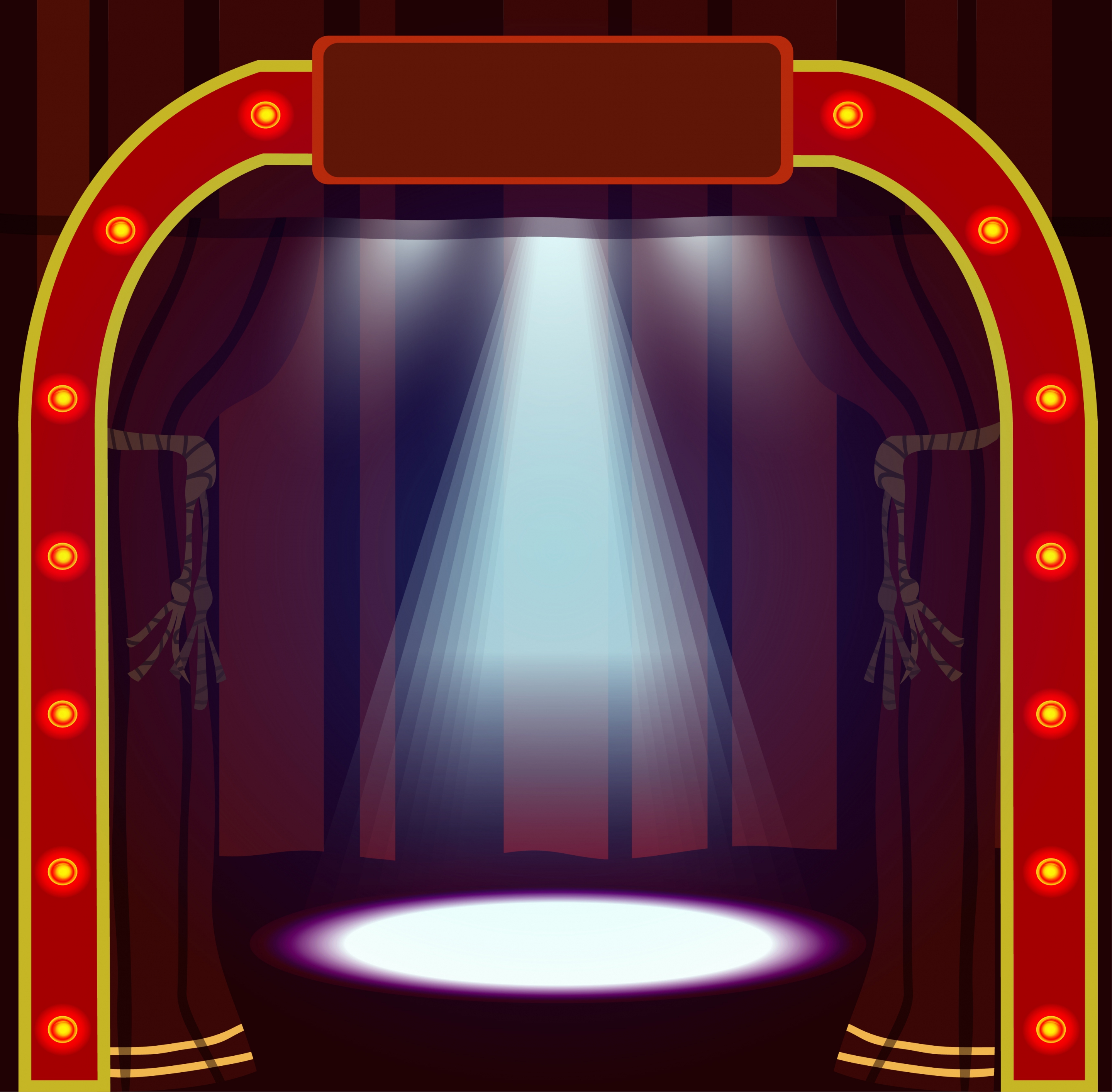 game show stage design bright neon gate decoration