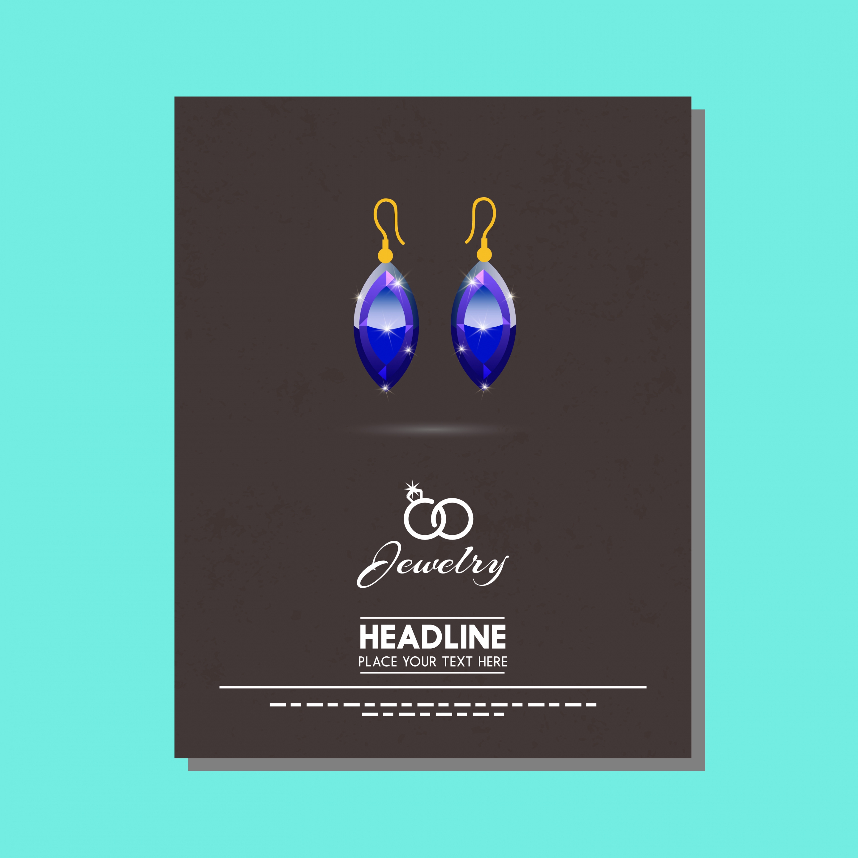 jewly advertisement earrings icons dark backdrop