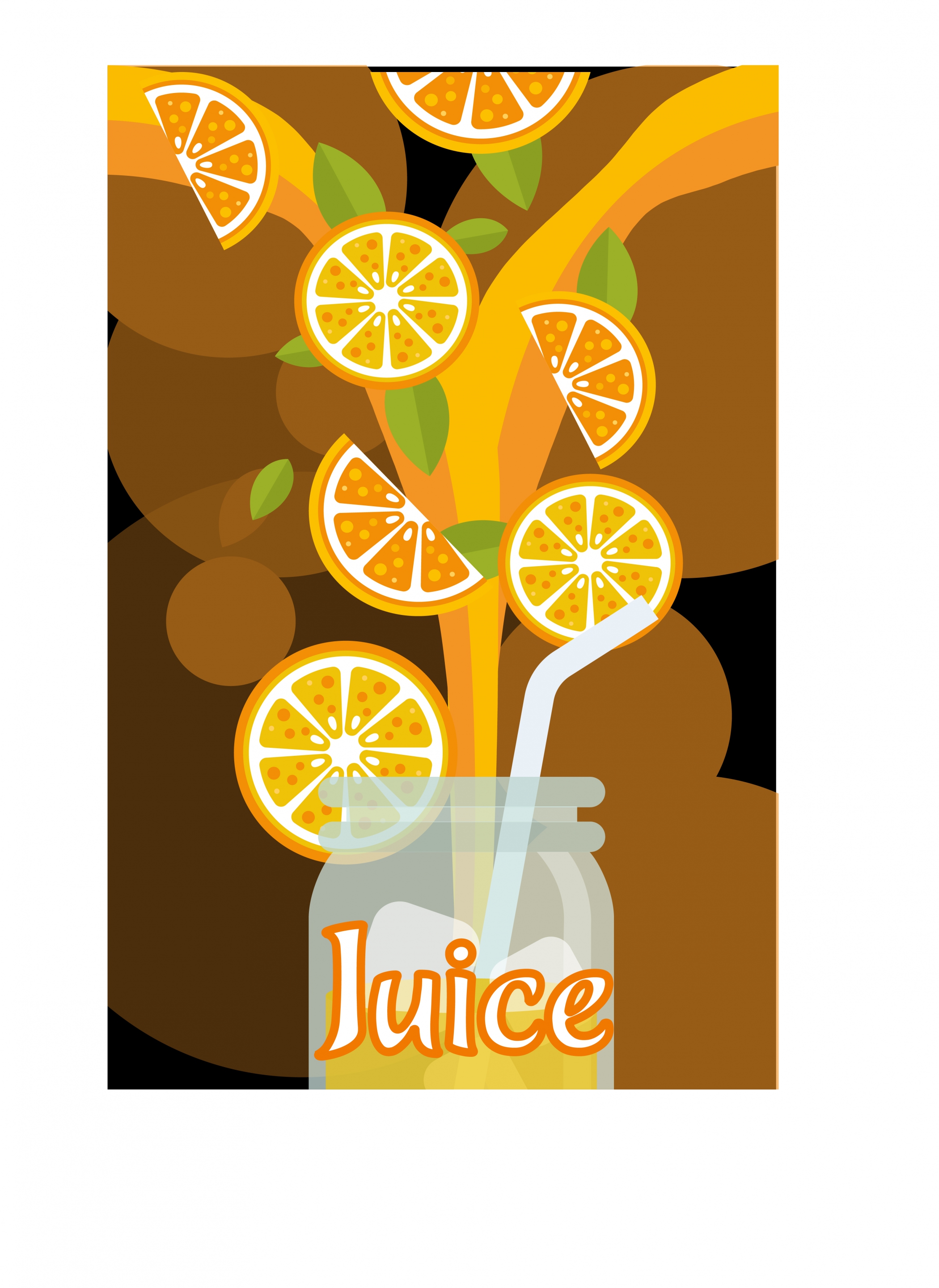 orange juice background pouring jar decoration colorful design