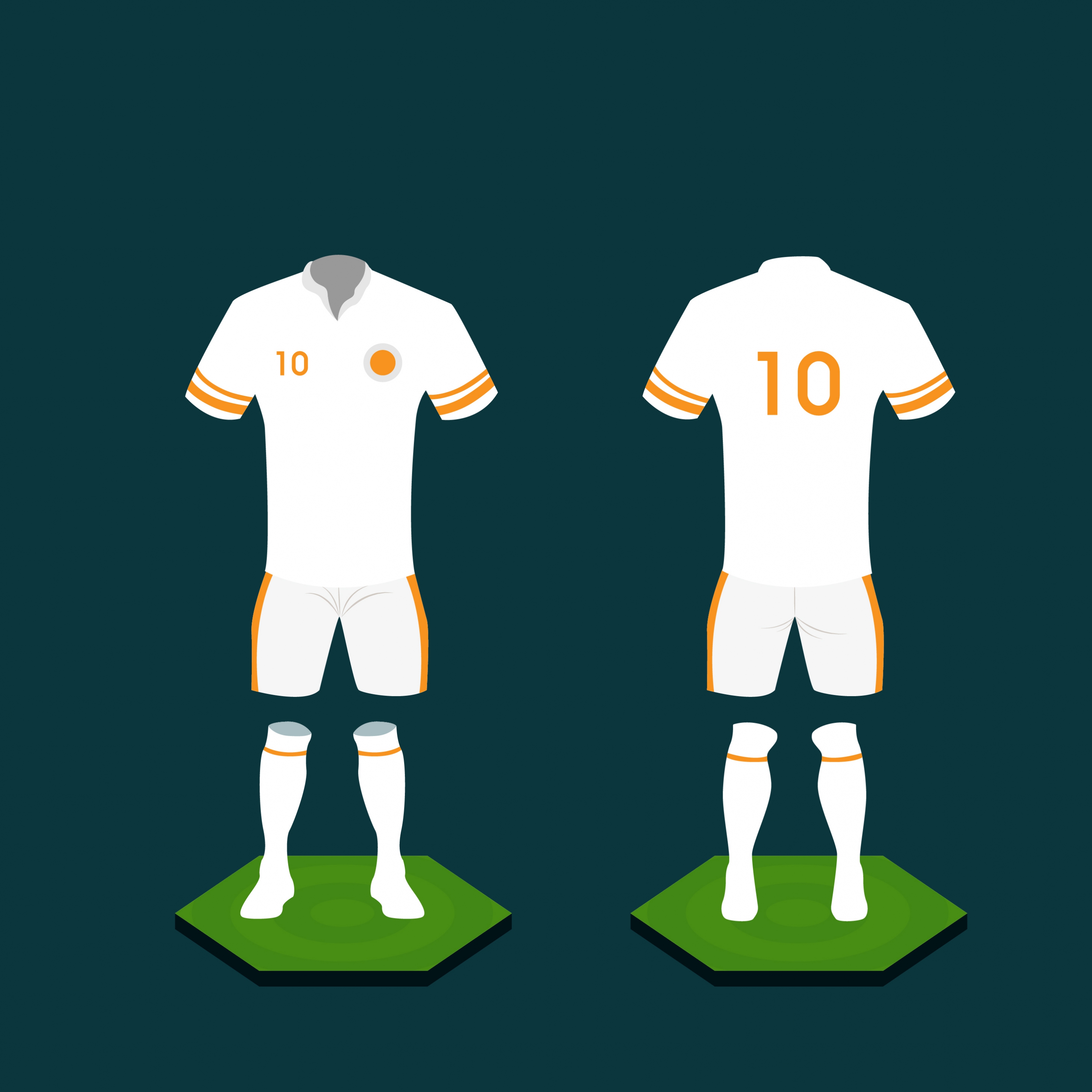 soccer uniform design white design 3d sketch style