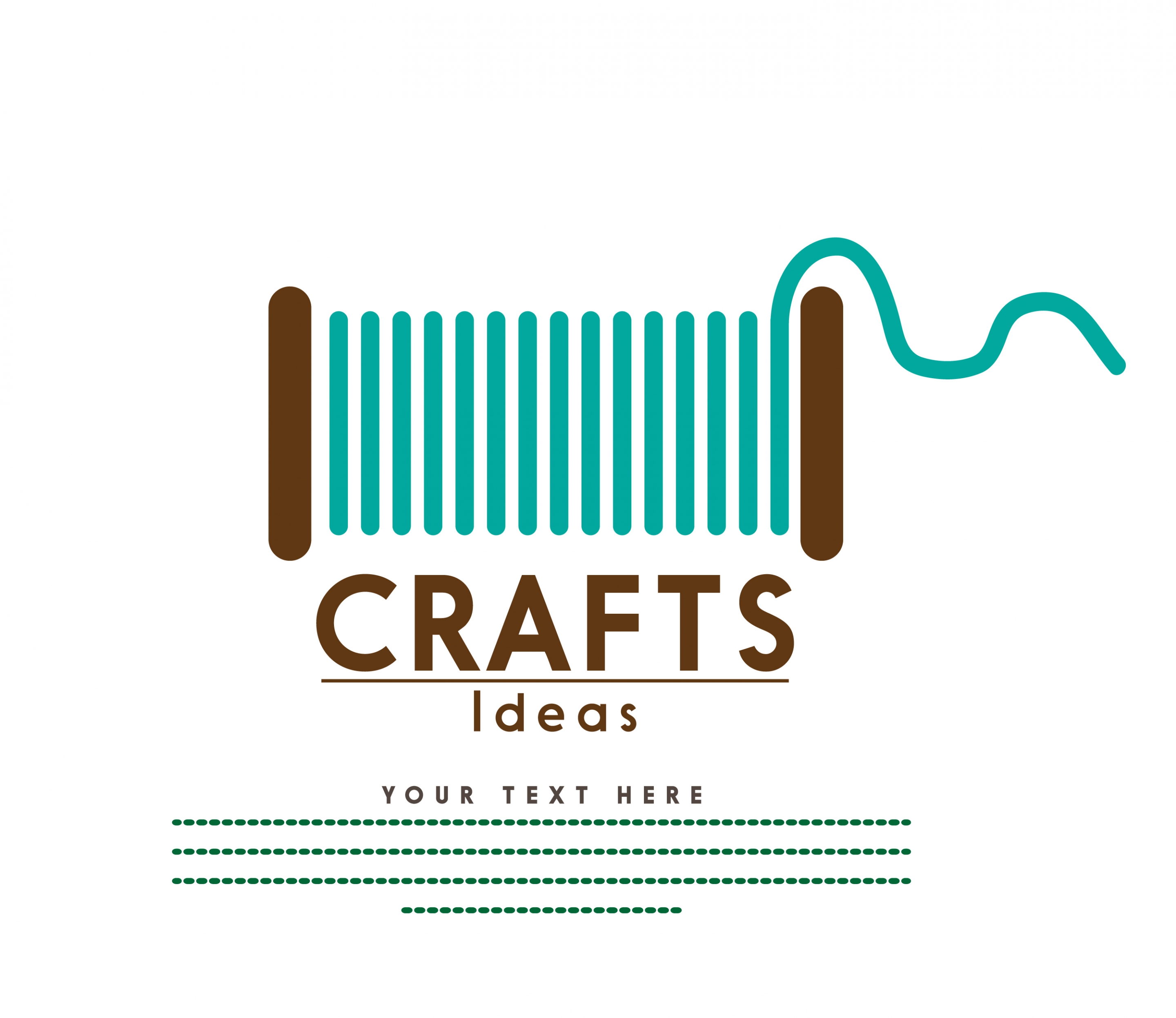 crafts banner design colored stitch reel design