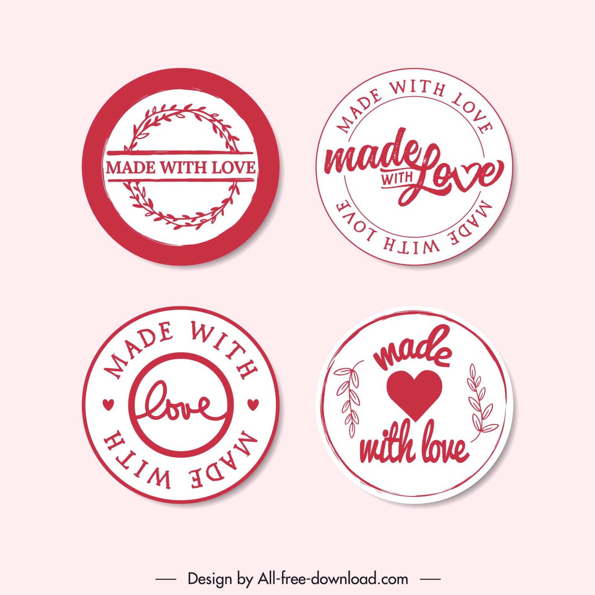   love stamps templates elegant flat leaf hearts decor