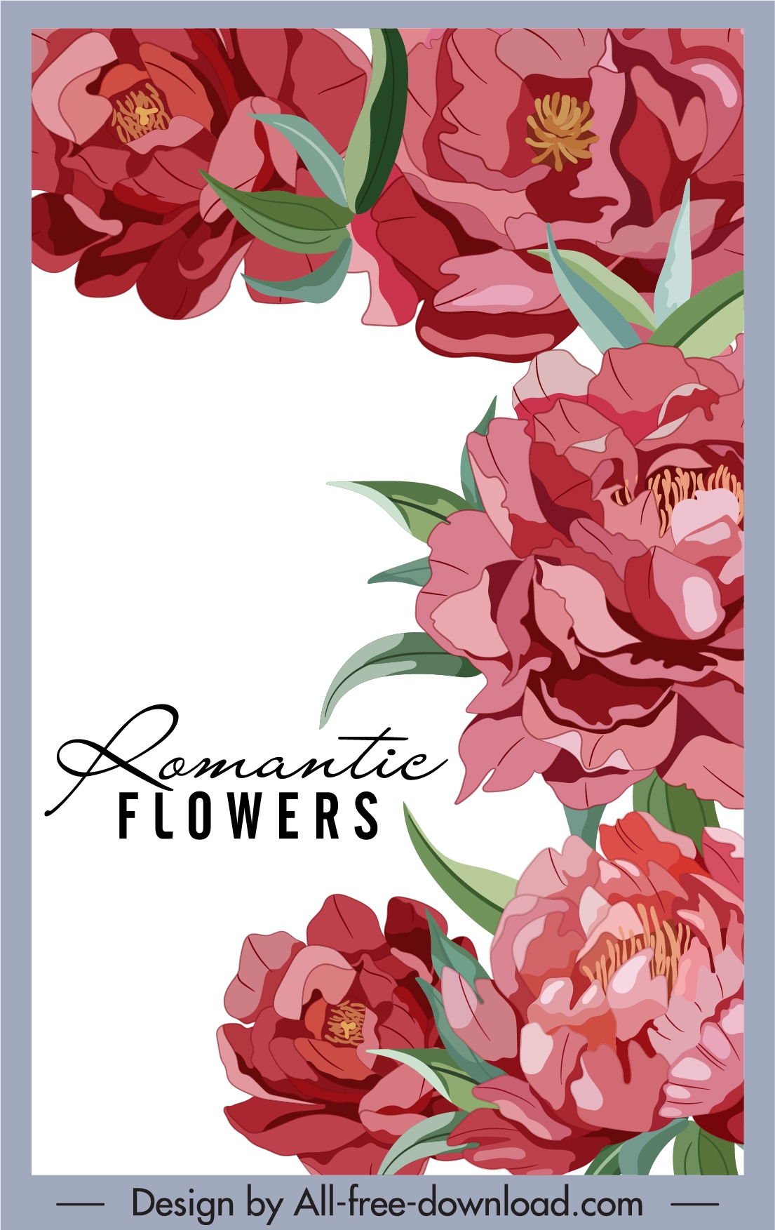 flowers painting colored retro decor